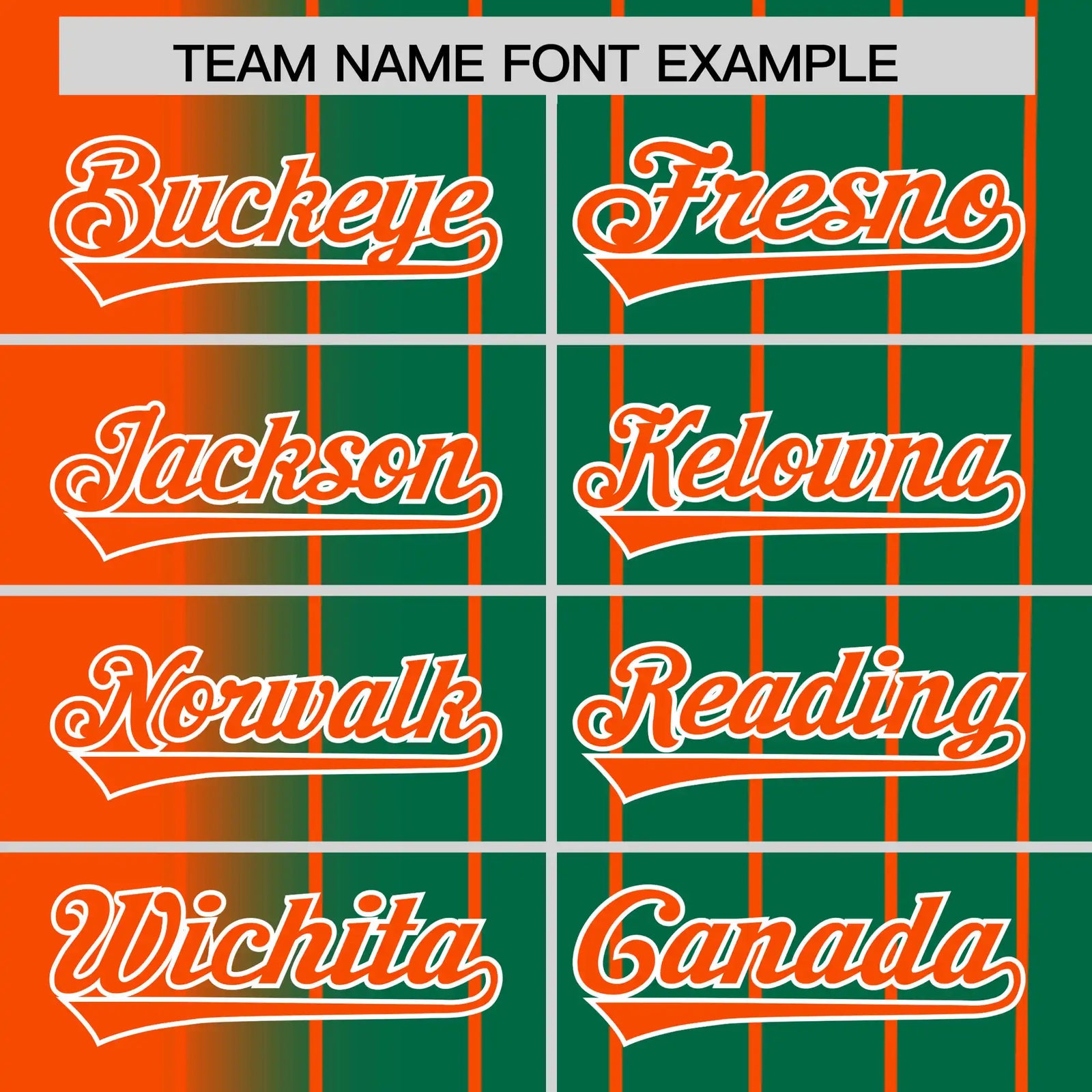 Custom Orange Green Pinstripe Orange Authentic Baseball Jersey