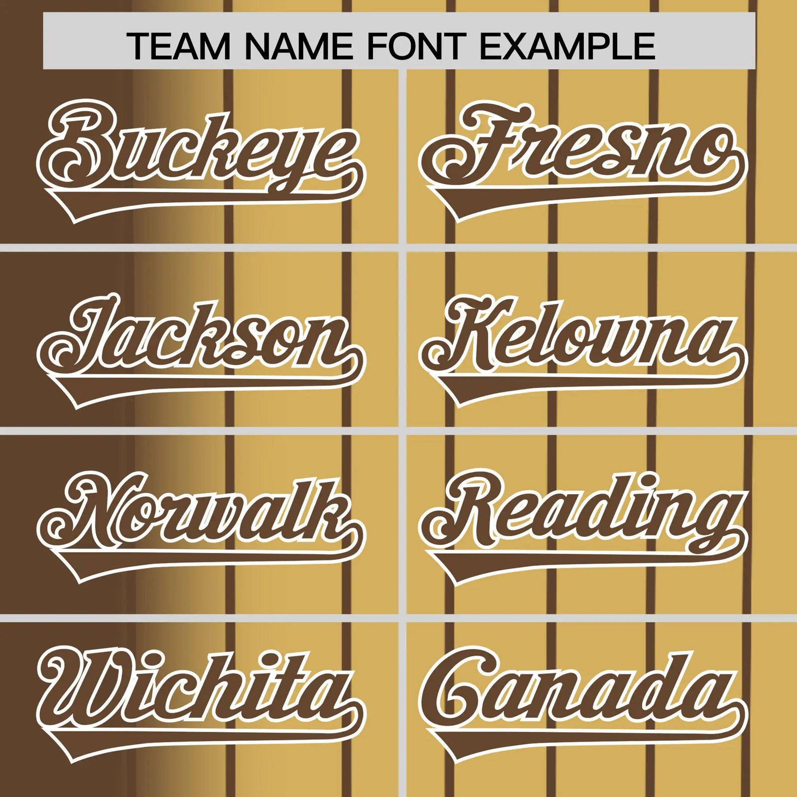 Custom Brown Old-Gold Pinstripe Brown Authentic Baseball Jersey