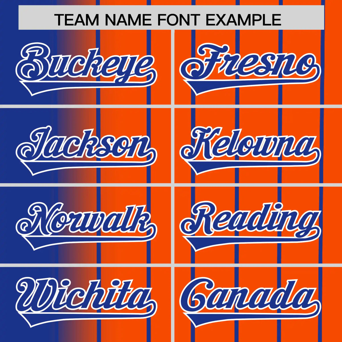 Custom Blue Orange Pinstripe Blue Authentic Baseball Jersey