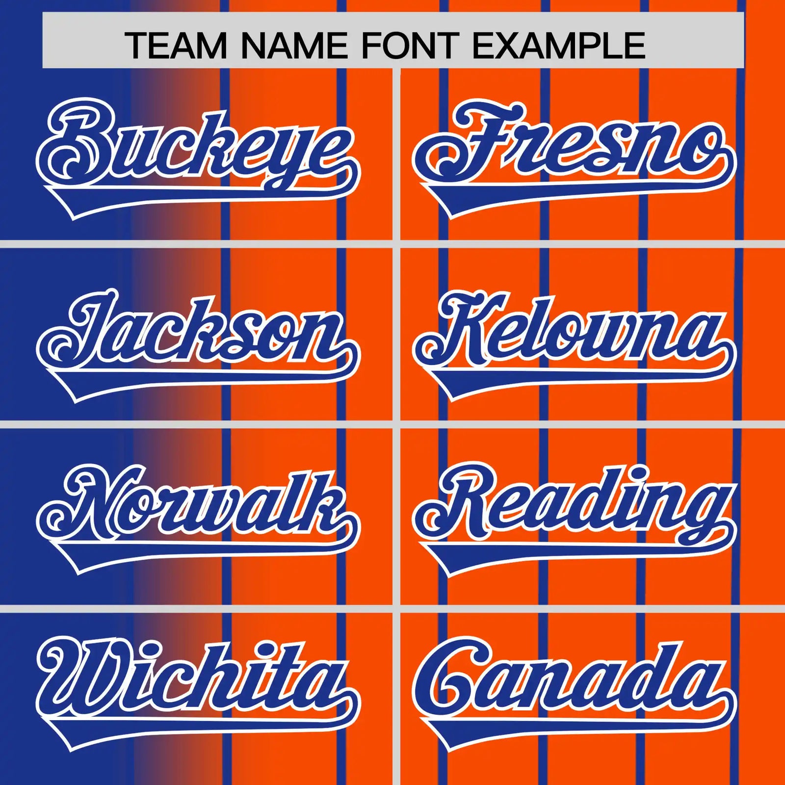 Custom Blue Orange Pinstripe Blue Authentic Baseball Jersey