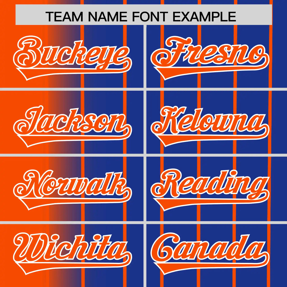 Custom Orange Blue Pinstripe Orange Authentic Baseball Jersey