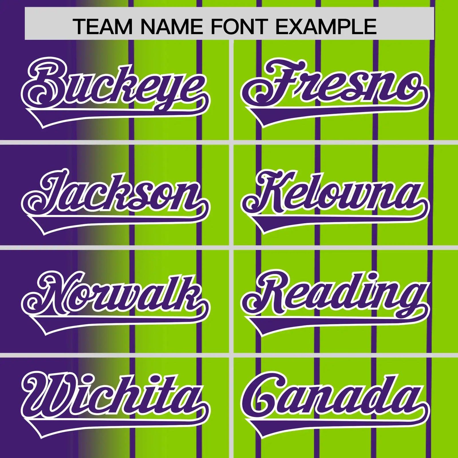 Custom Purple Neon Green Pinstripe Purple Authentic Baseball Jersey