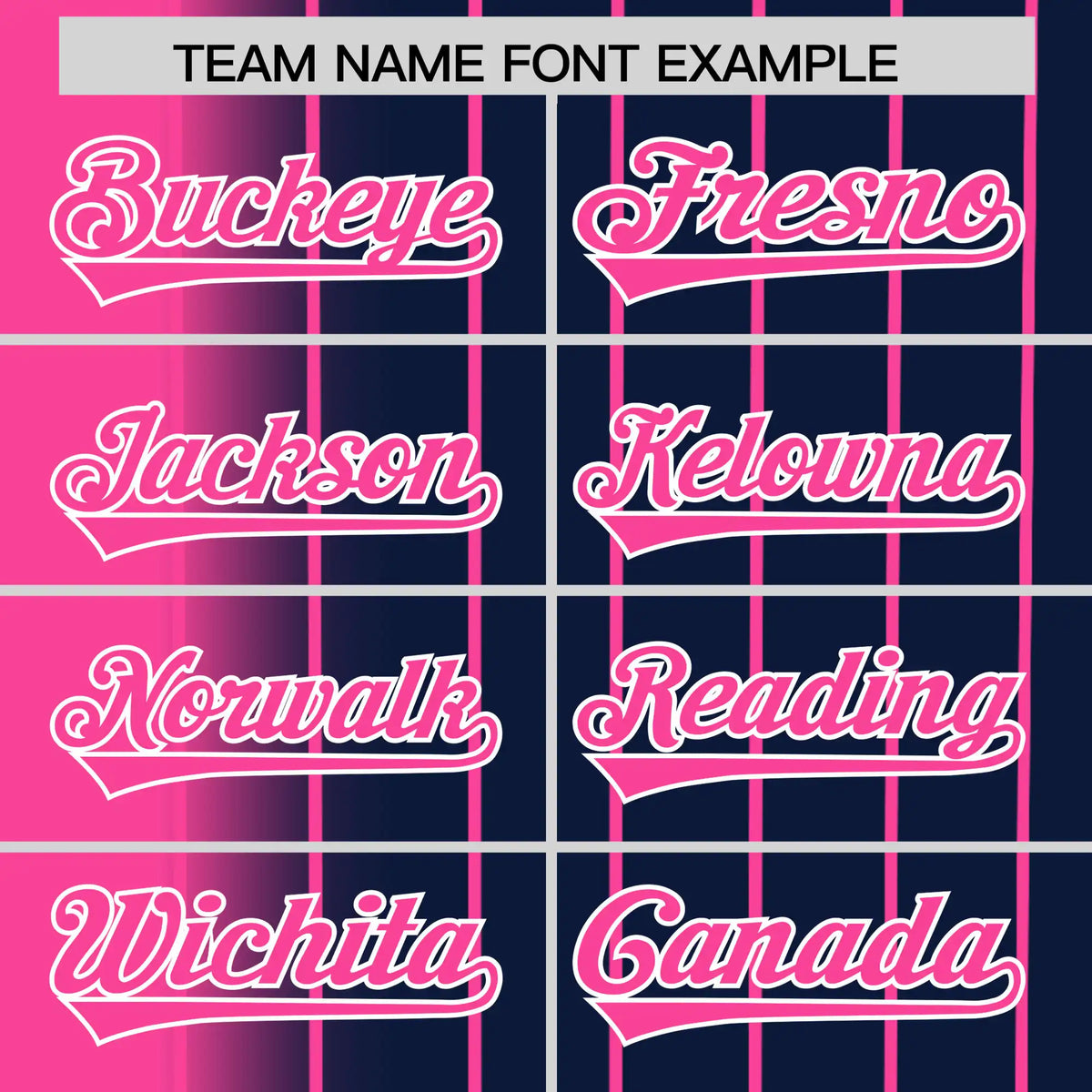 Custom Pink Navy Pinstripe Pink Authentic Baseball Jersey