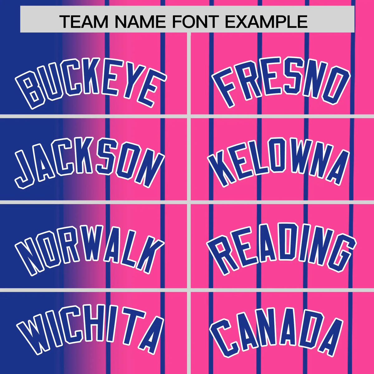 Custom Blue Pink Pinstripe Blue Authentic Baseball Jersey