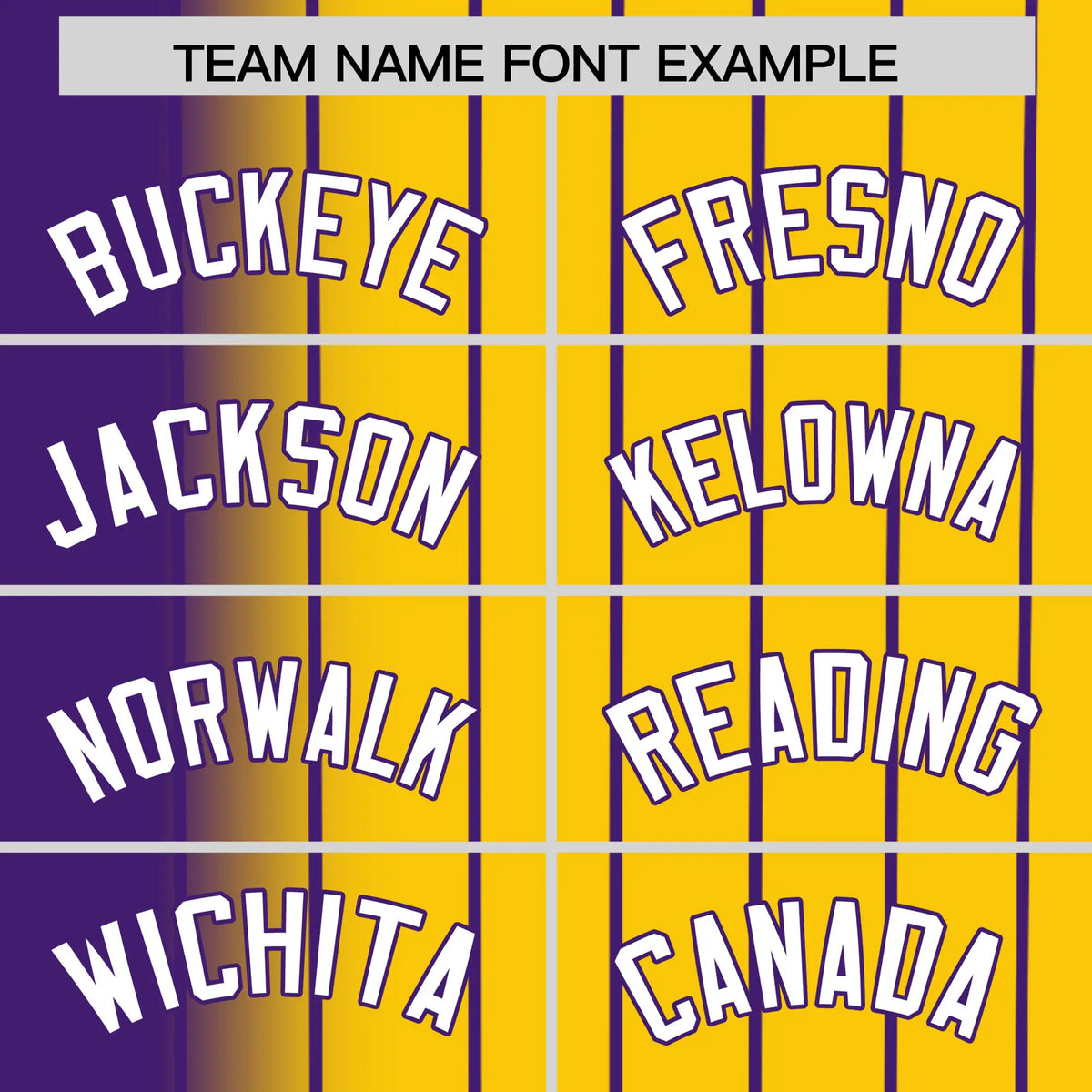 Custom Purple Yellow Pinstripe White Authentic Baseball Jersey