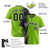 Custom Black Neon-Green Pinstripe Black Authentic Baseball Jersey