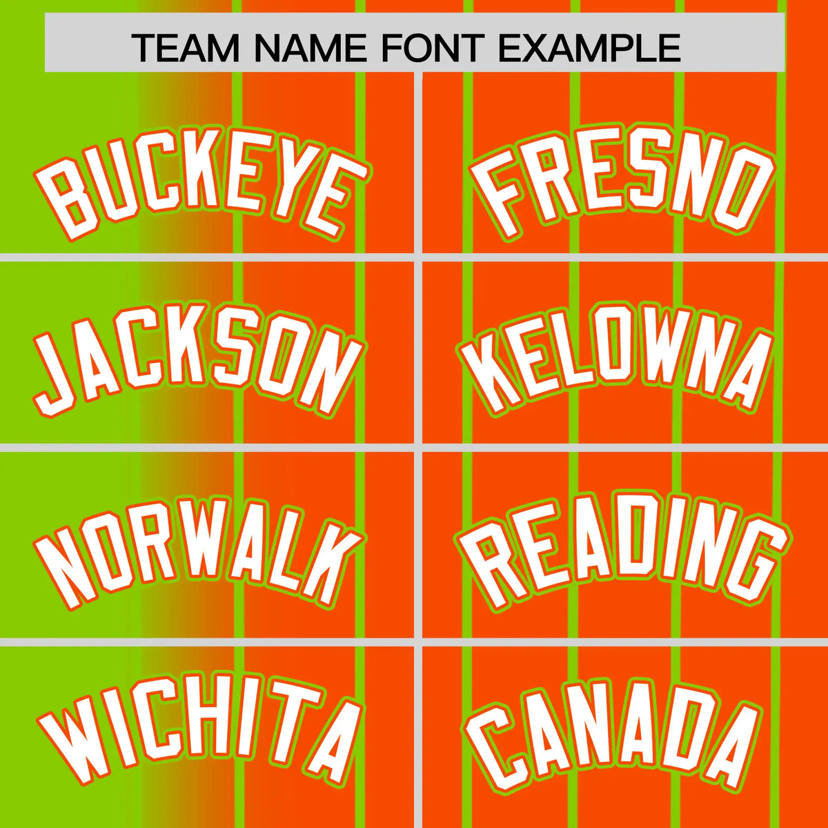 Custom Neon-Green Orange Pinstripe White Authentic Baseball Jersey