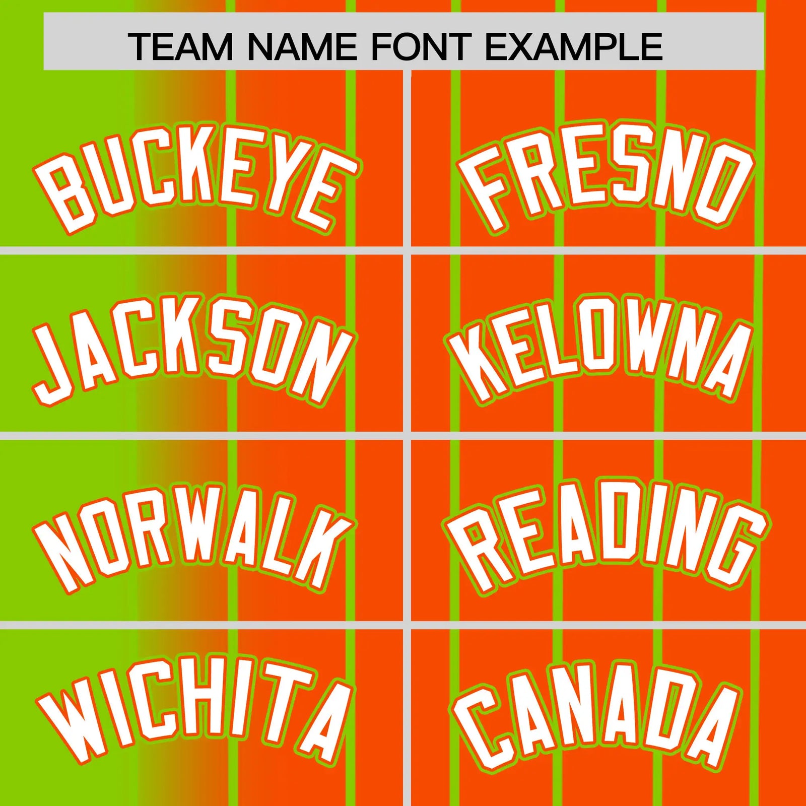 Custom Neon-Green Orange Pinstripe White Authentic Baseball Jersey