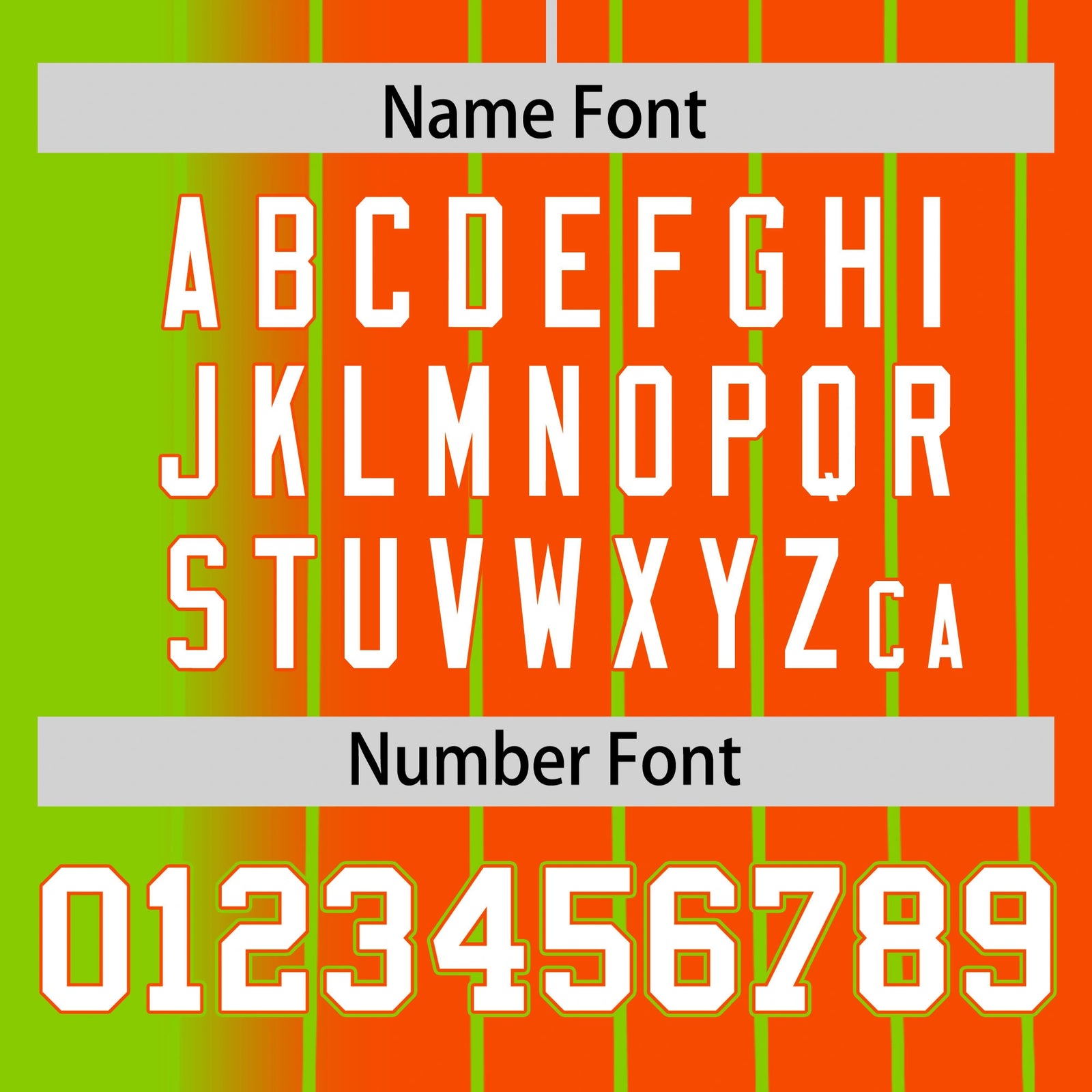 Custom Neon-Green Orange Pinstripe White Authentic Baseball Jersey