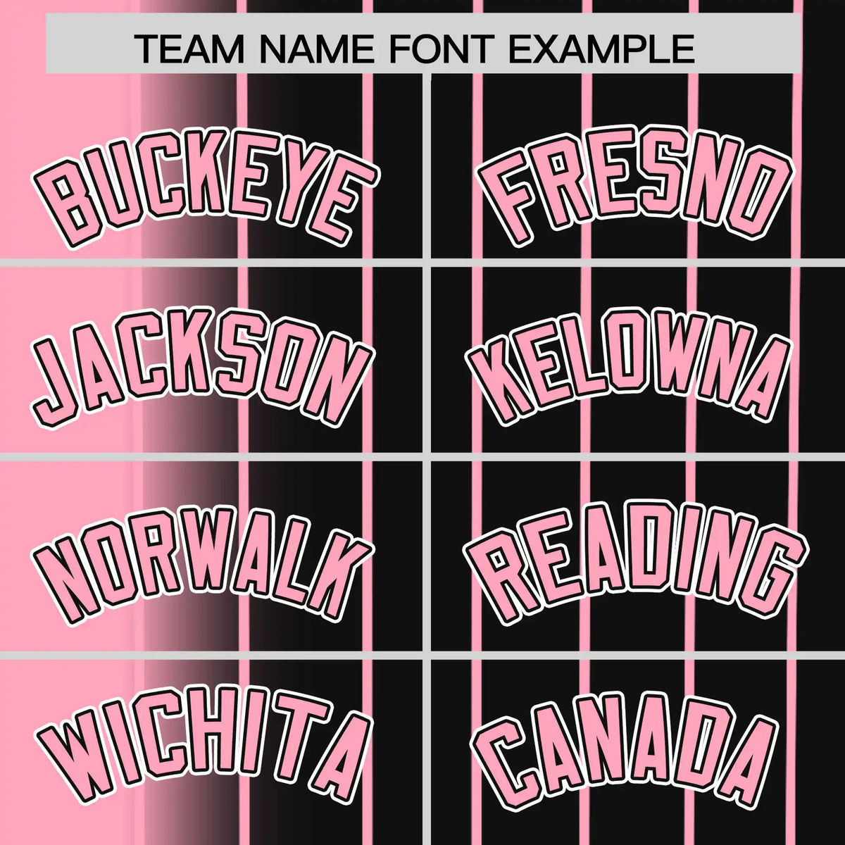 Custom Pink Black Pinstripe Pink Authentic Baseball Jersey
