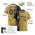 Custom Black Old-Gold Pinstripe Black Authentic Baseball Jersey