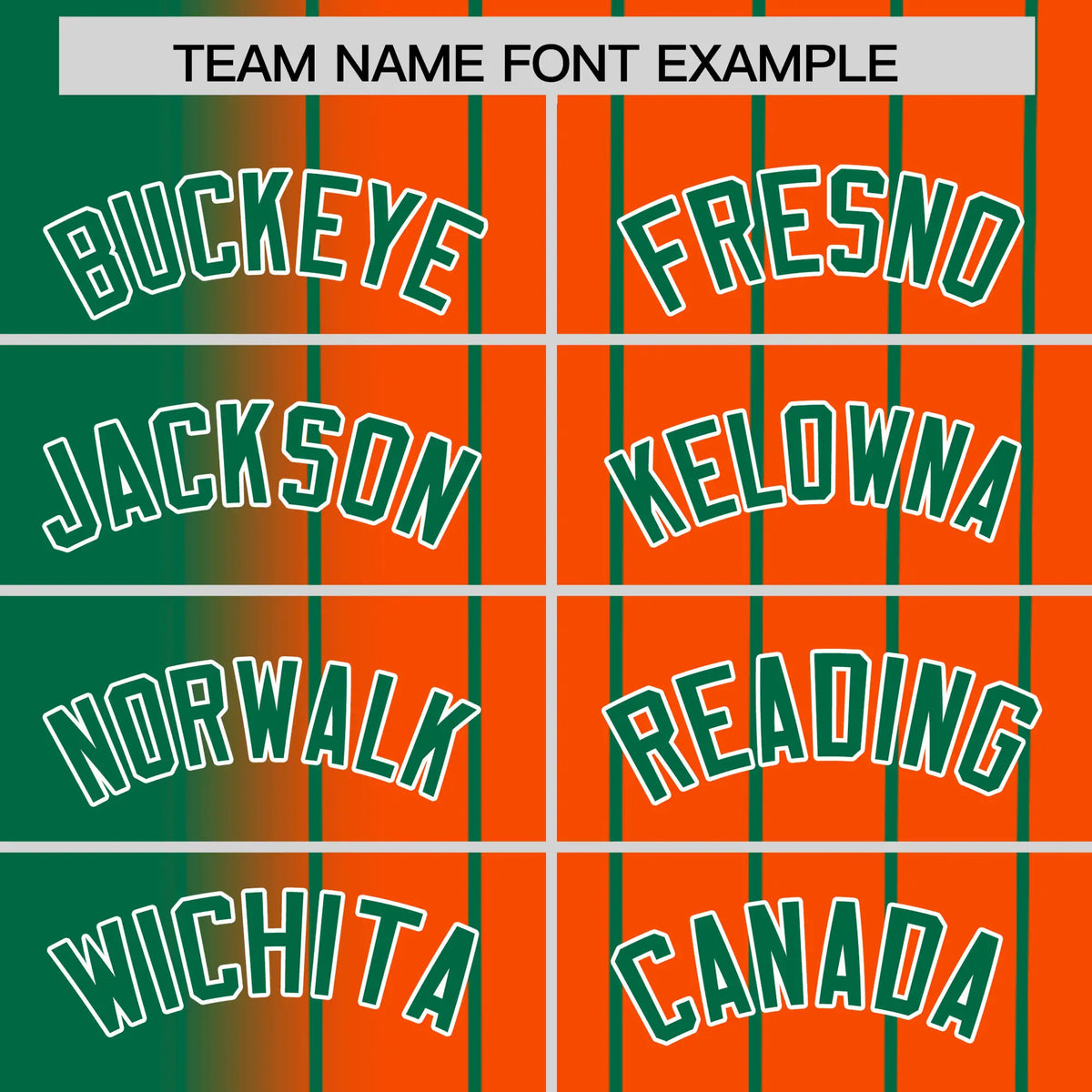 Custom Green Orange Pinstripe Green Authentic Baseball Jersey