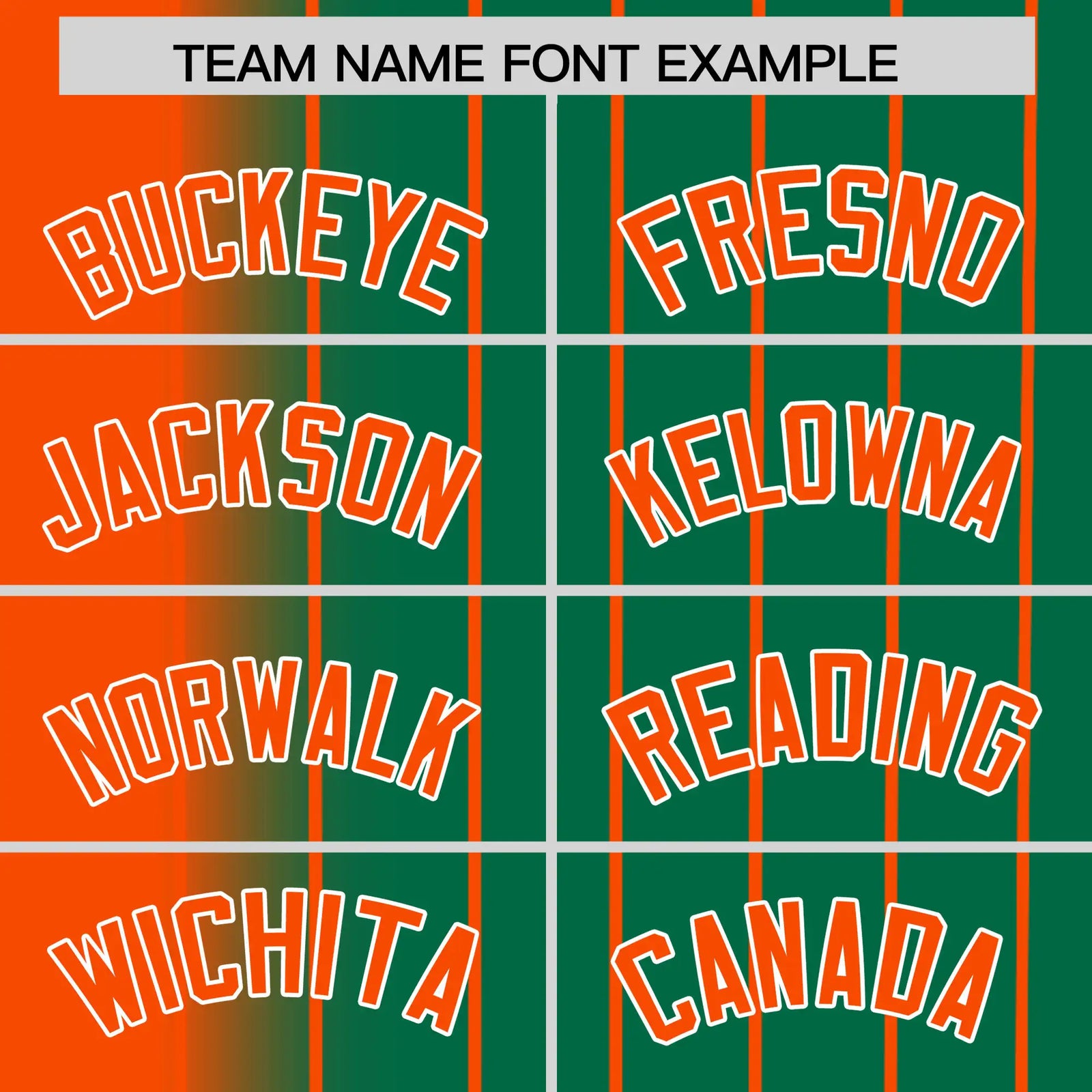 Custom Orange Green Pinstripe Orange Authentic Baseball Jersey