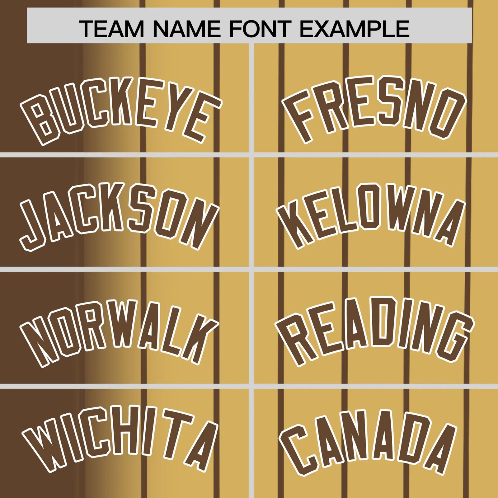 Custom Brown Old-Gold Pinstripe Brown Authentic Baseball Jersey