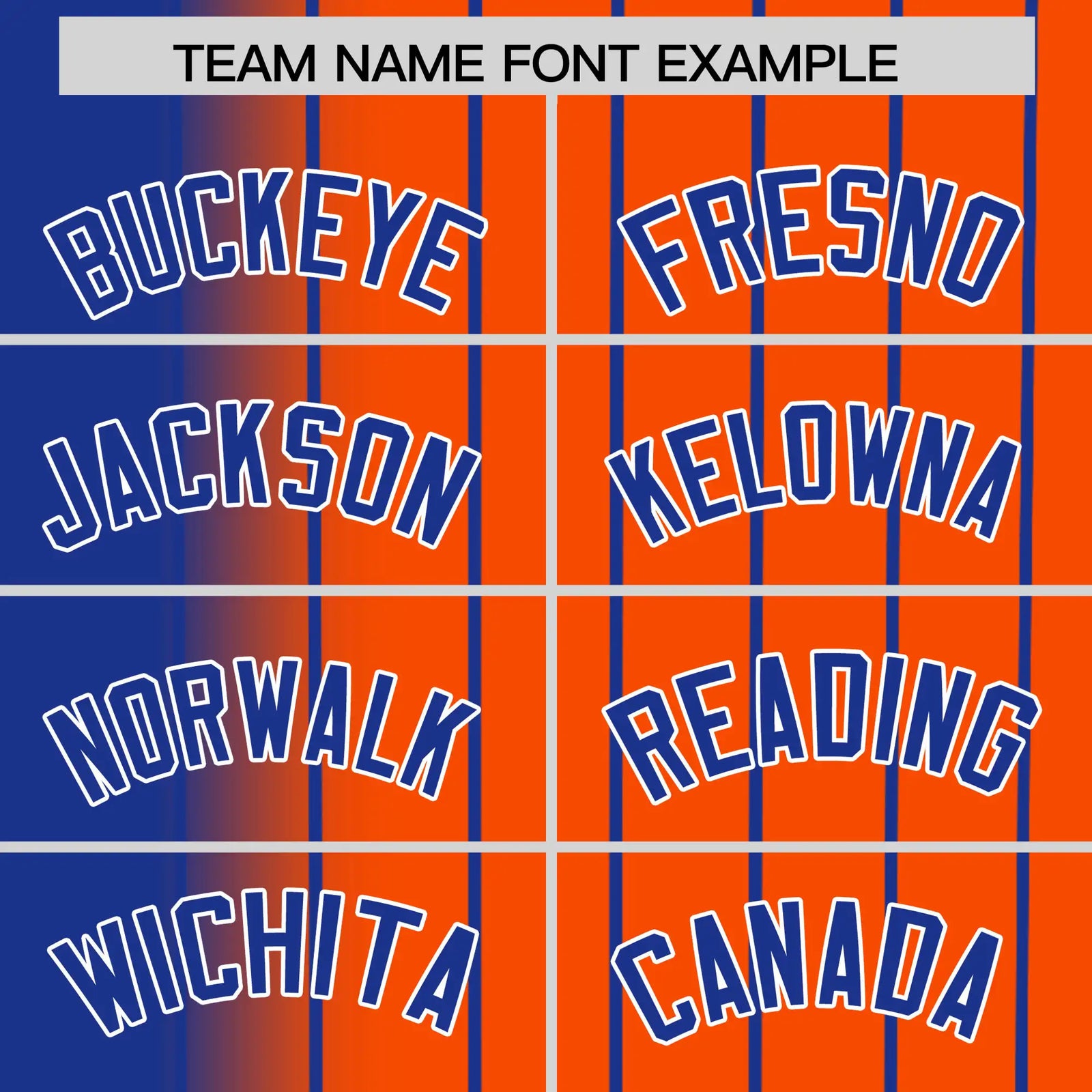 Custom Blue Orange Pinstripe Blue Authentic Baseball Jersey