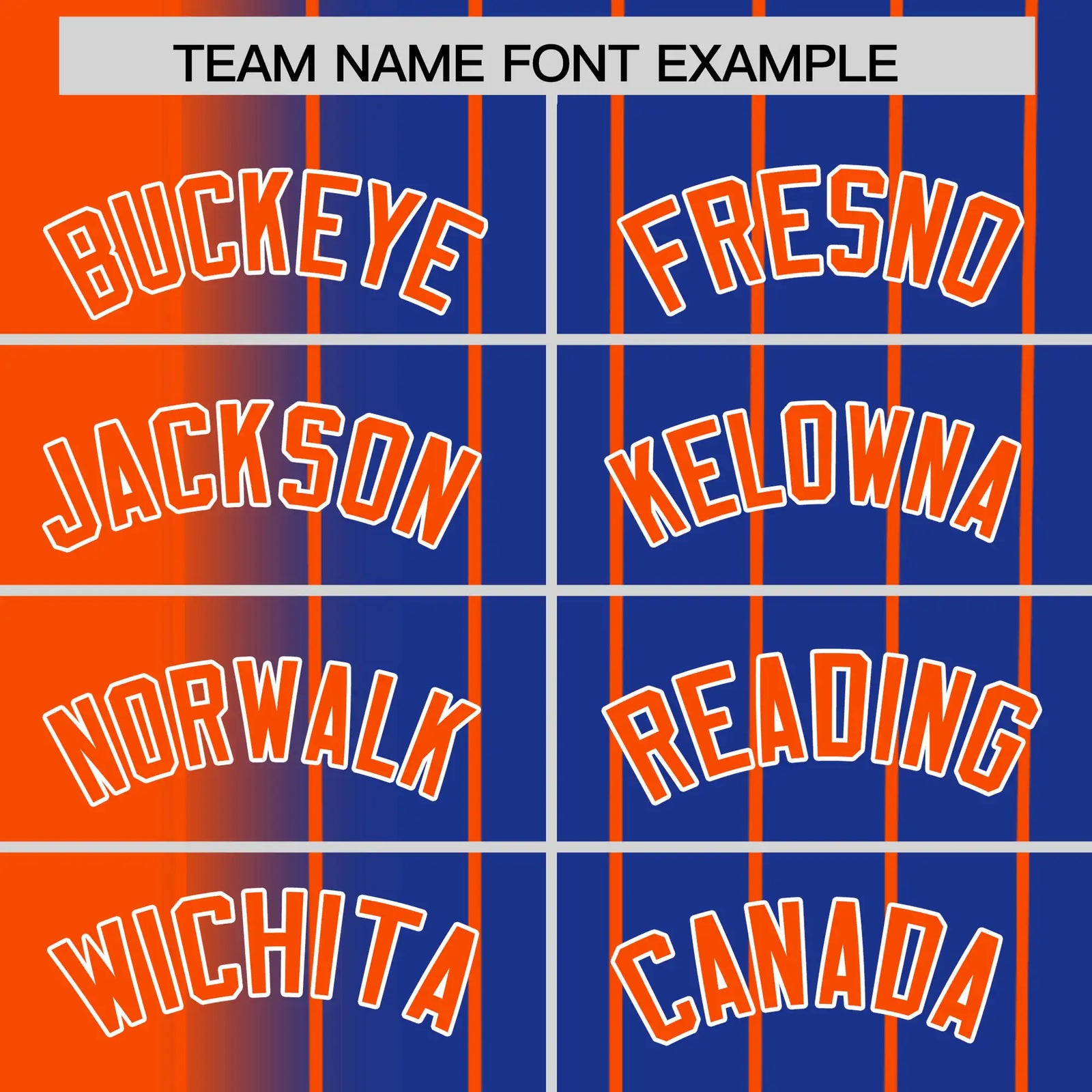 Custom Orange Blue Pinstripe Orange Authentic Baseball Jersey