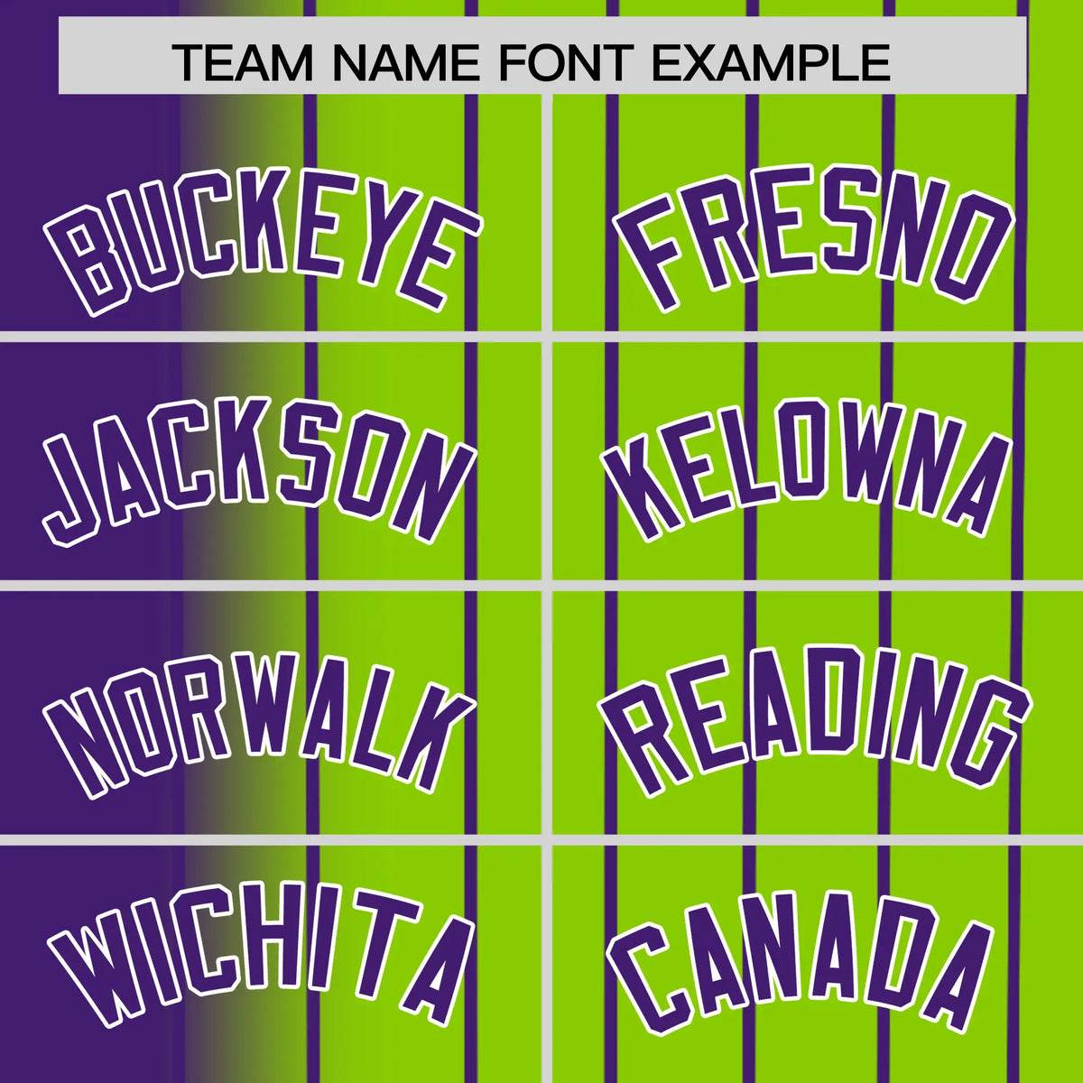 Custom Purple Neon Green Pinstripe Purple Authentic Baseball Jersey