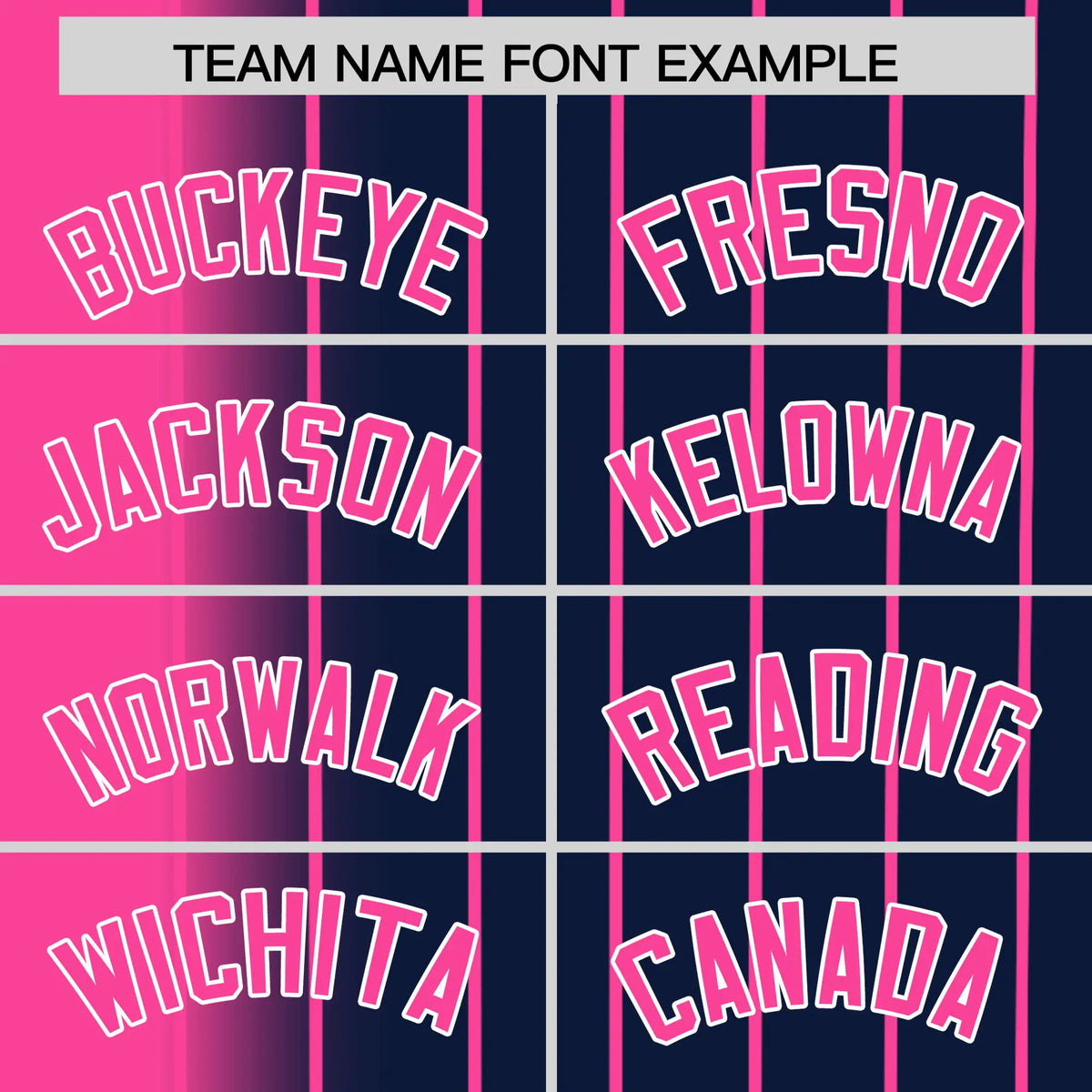 Custom Pink Navy Pinstripe Pink Authentic Baseball Jersey