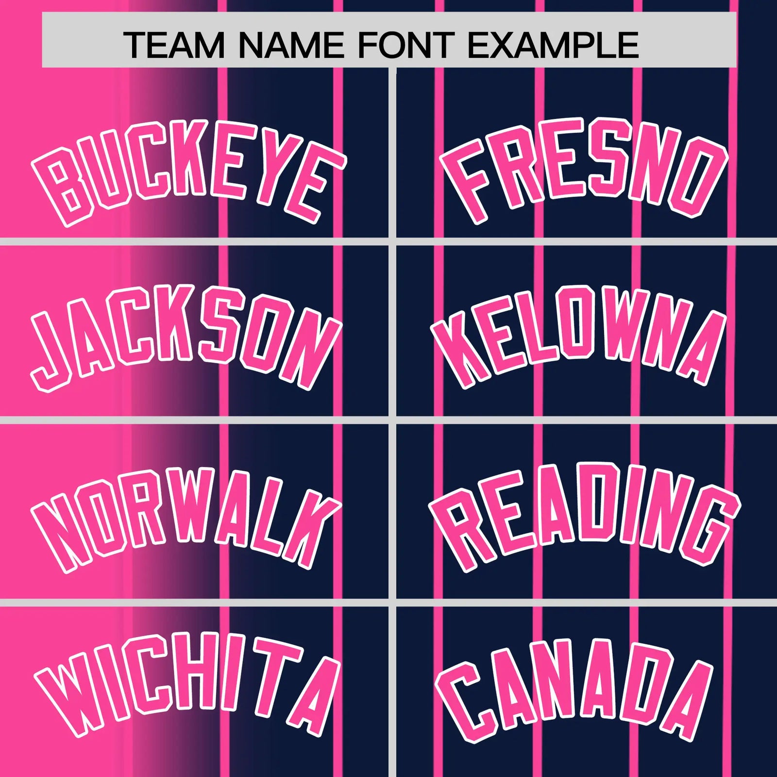 Custom Pink Navy Pinstripe Pink Authentic Baseball Jersey