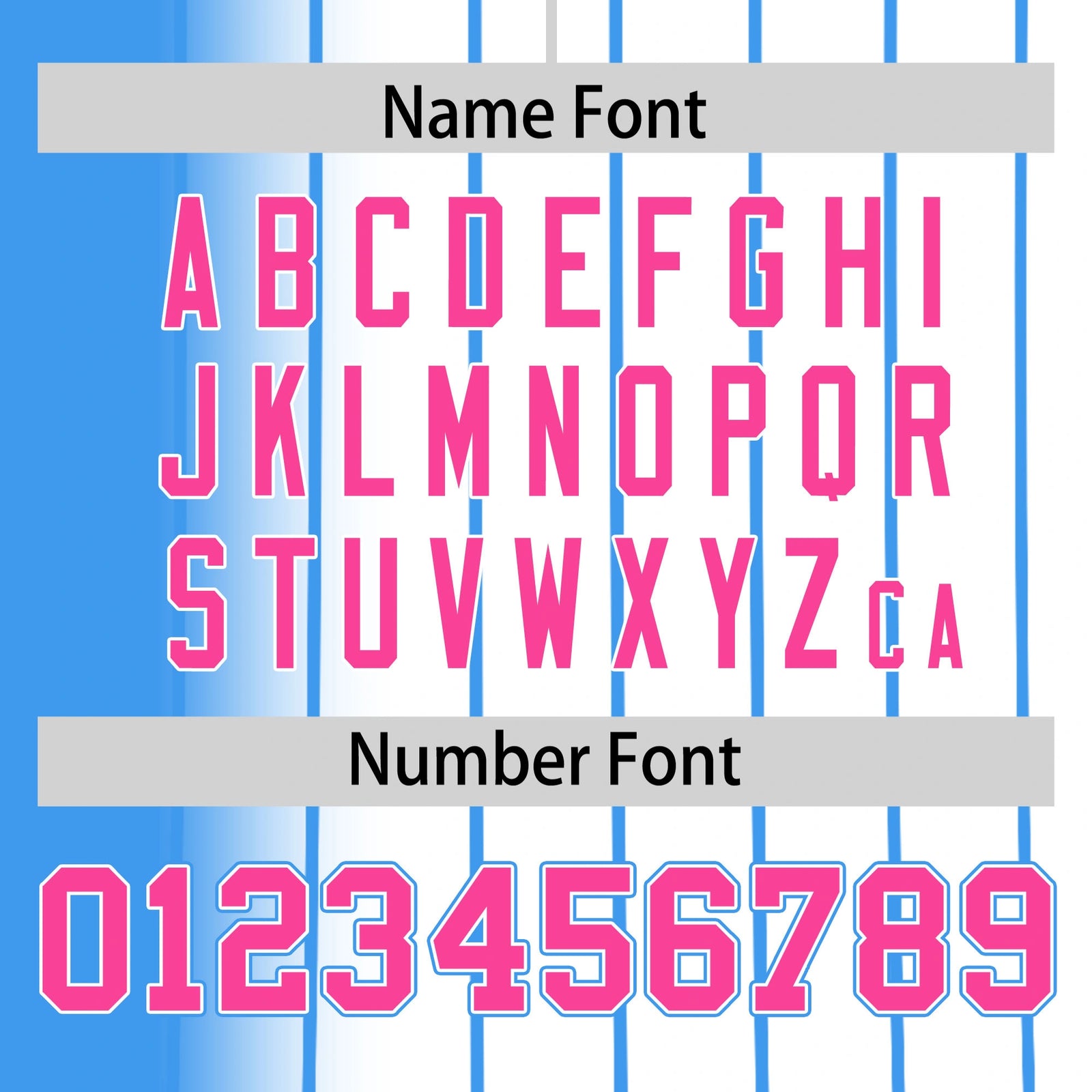 Custom Light-Blue White Pinstripe Pink Authentic Baseball Jersey