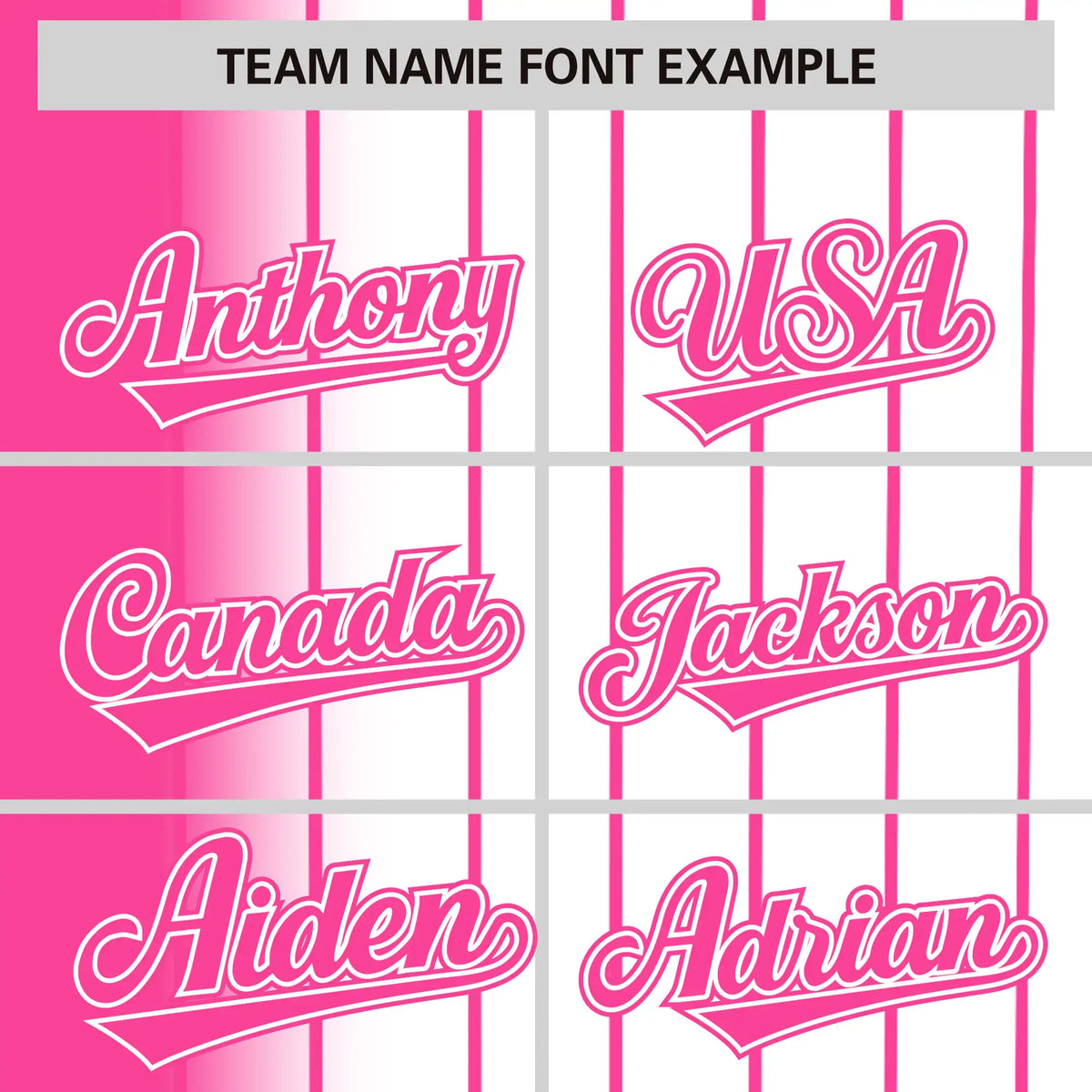 Custom Pink White Pinstripe Pink Authentic Baseball Jersey