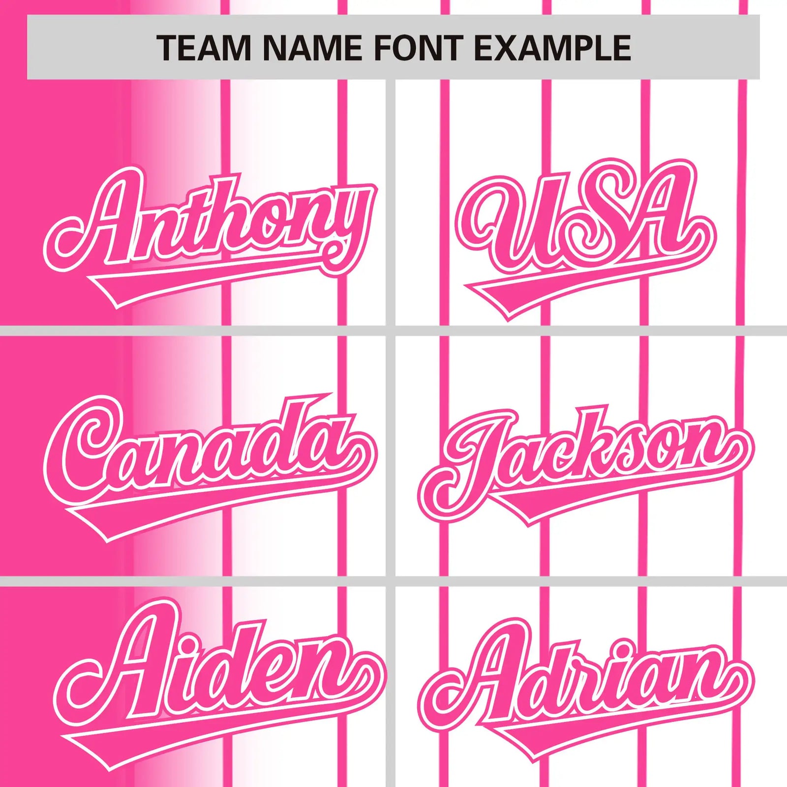 Custom Pink White Pinstripe Pink Authentic Baseball Jersey