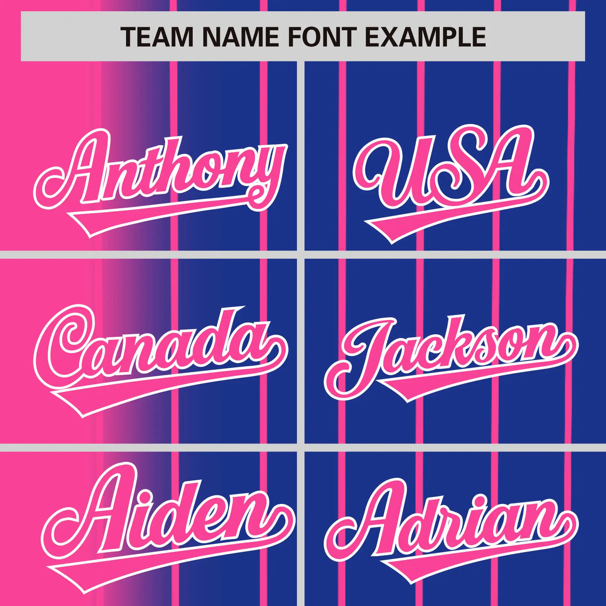 Custom Pink Blue Pinstripe Pink Authentic Baseball Jersey