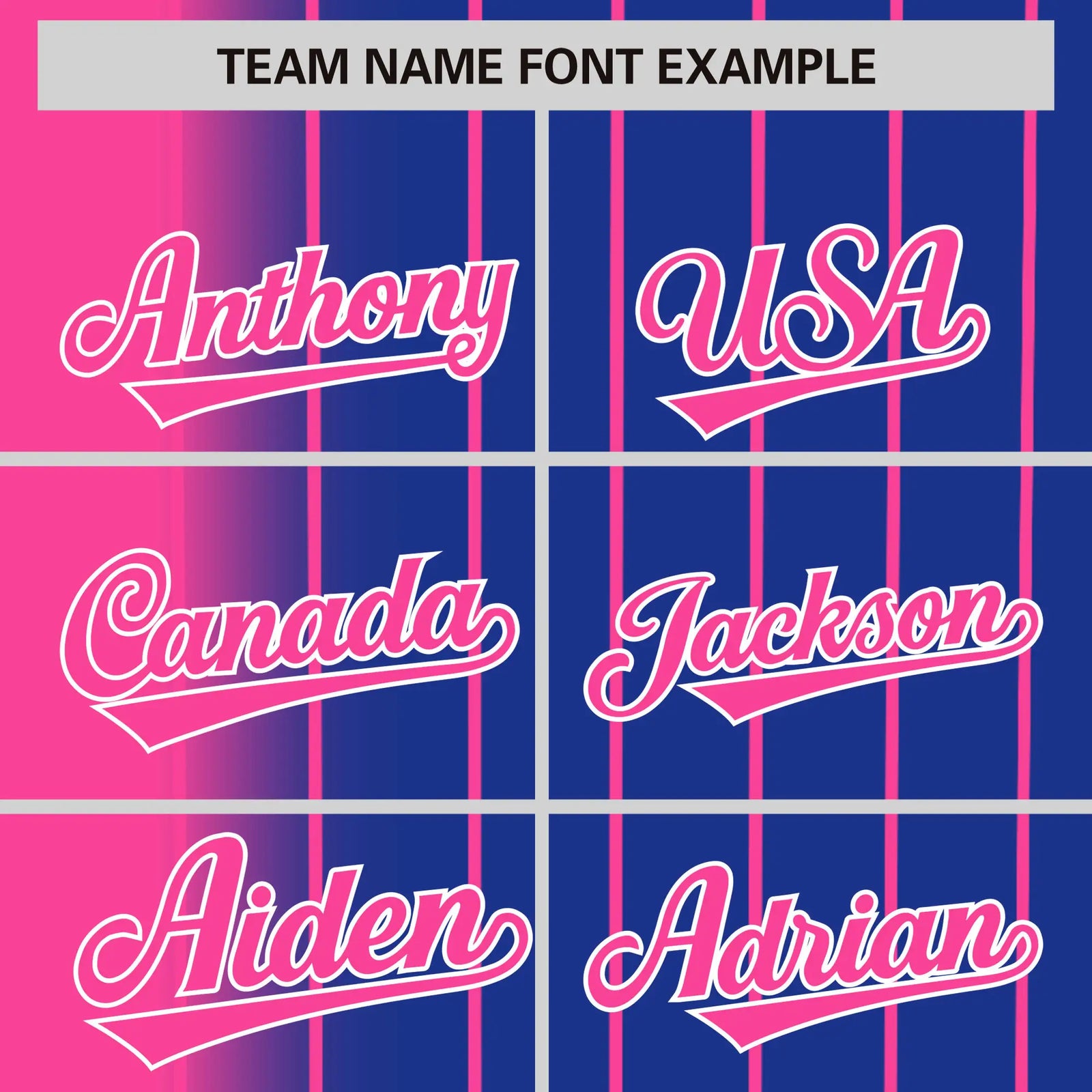 Custom Pink Blue Pinstripe Pink Authentic Baseball Jersey