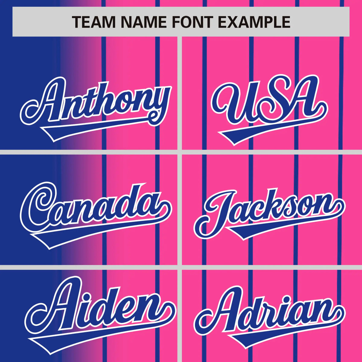 Custom Blue Pink Pinstripe Blue Authentic Baseball Jersey