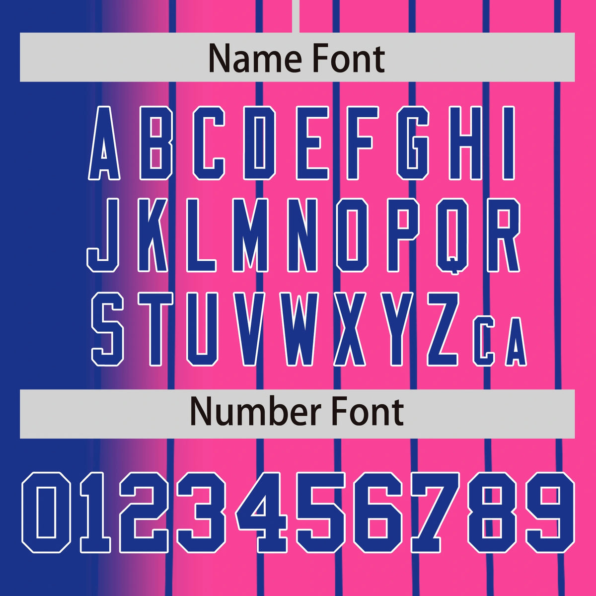 Custom Blue Pink Pinstripe Blue Authentic Baseball Jersey