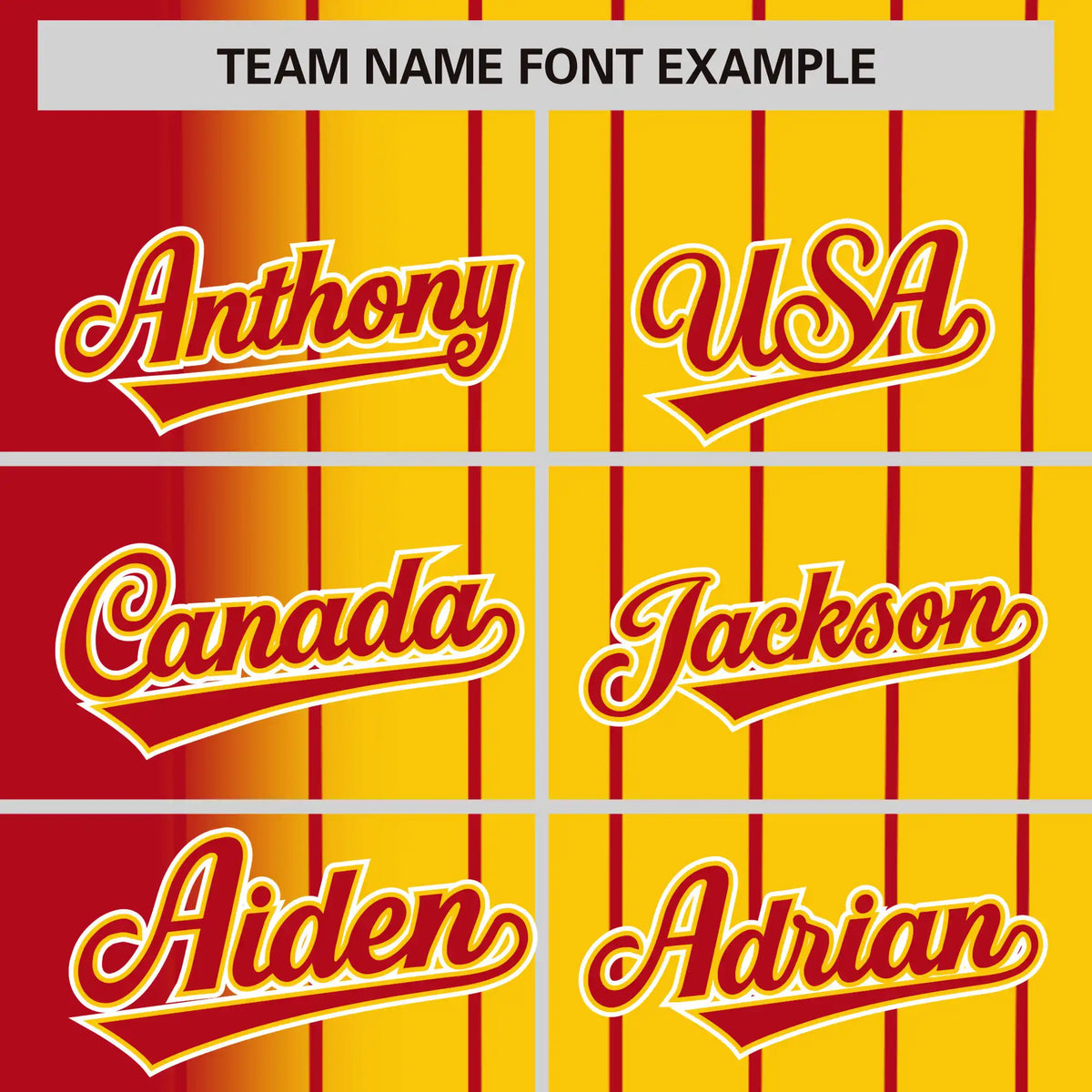 Custom Red Yellow Pinstripe Red Authentic Baseball Jersey