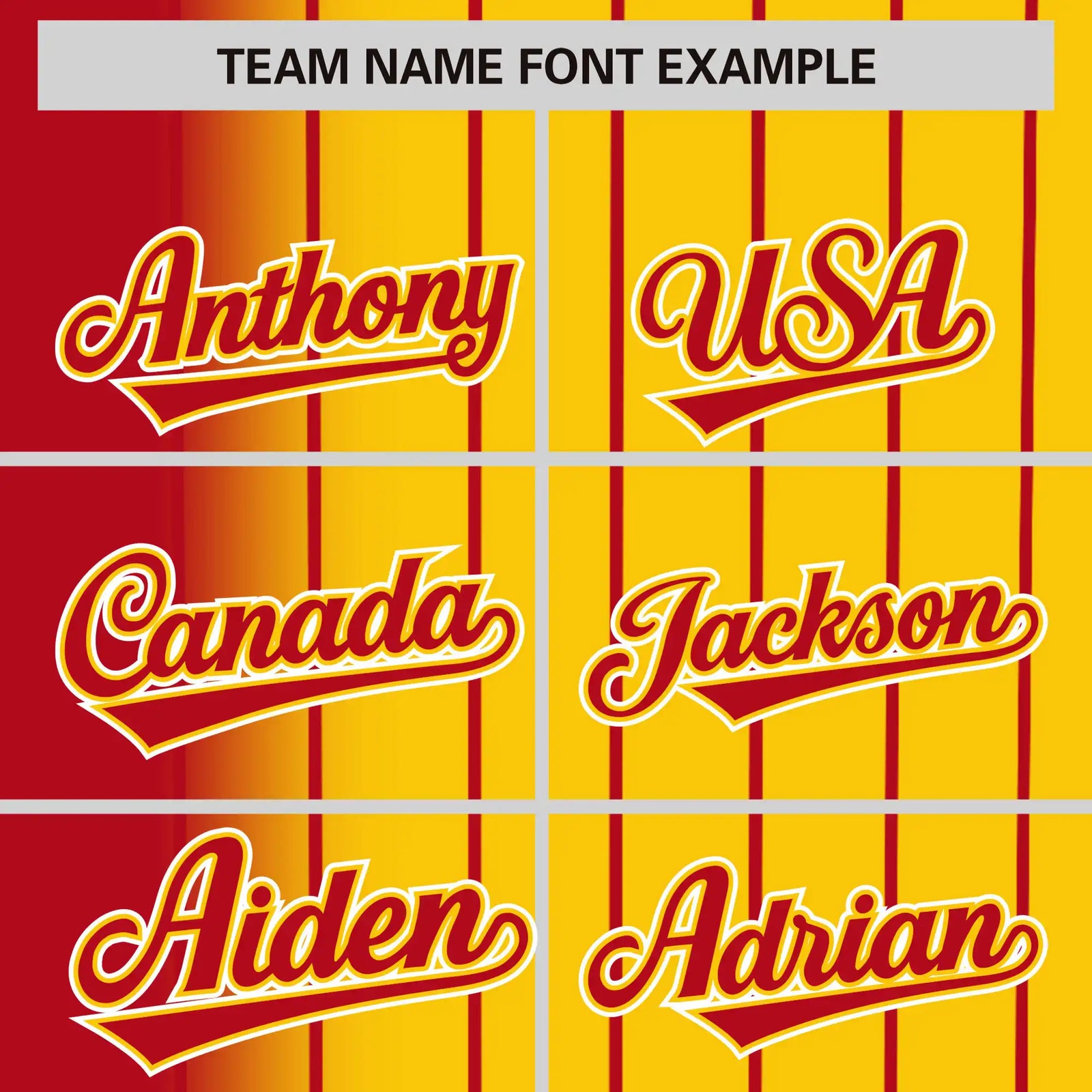 Custom Red Yellow Pinstripe Red Authentic Baseball Jersey