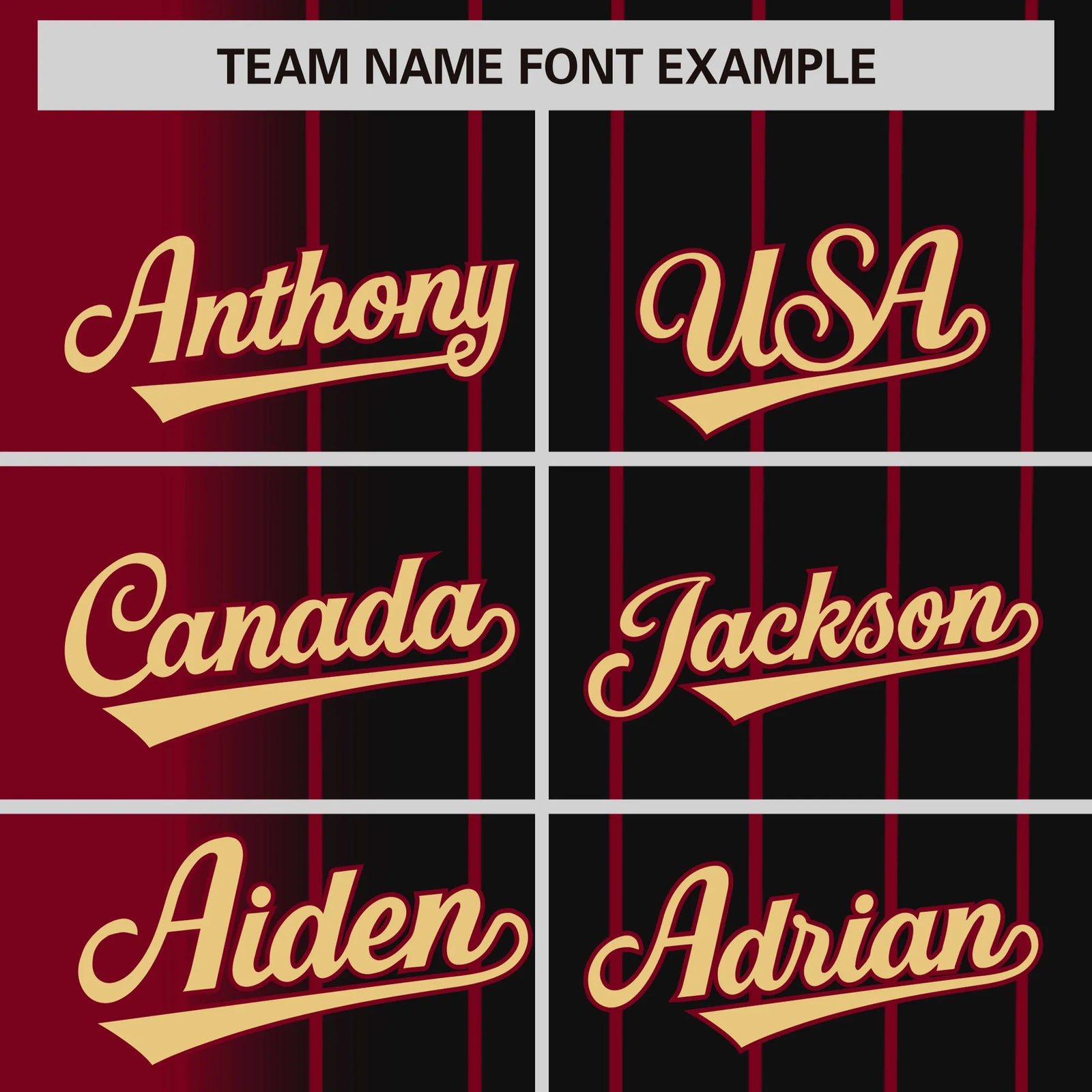 Custom Crimson Black Pinstripe Old-Gold Authentic Baseball Jersey