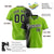 Custom Black Neon-Green Pinstripe Black Authentic Baseball Jersey