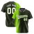 Custom Neon-Green Black Pinstripe White Authentic Baseball Jersey