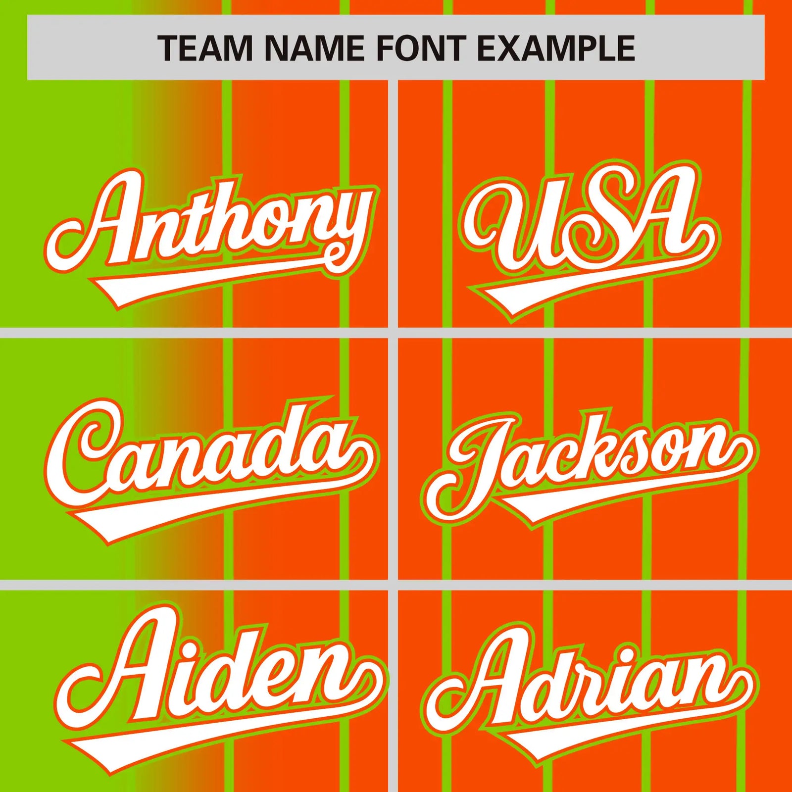 Custom Neon-Green Orange Pinstripe White Authentic Baseball Jersey