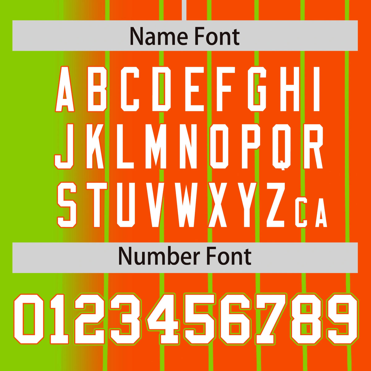 Custom Neon-Green Orange Pinstripe White Authentic Baseball Jersey