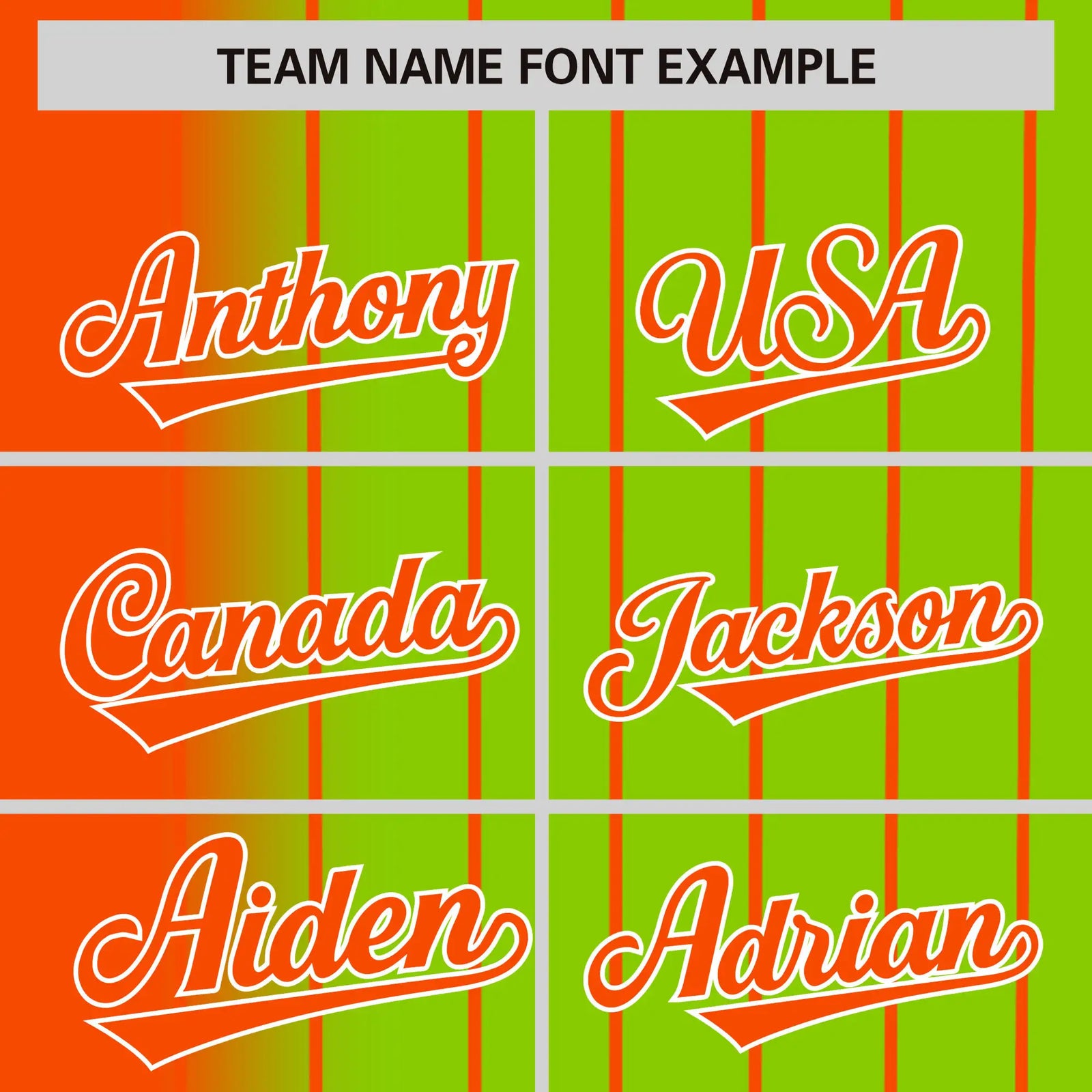 Custom Orange Neon-Green Pinstripe Orange Authentic Baseball Jersey