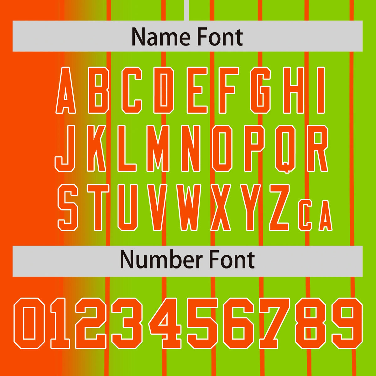 Custom Orange Neon-Green Pinstripe Orange Authentic Baseball Jersey