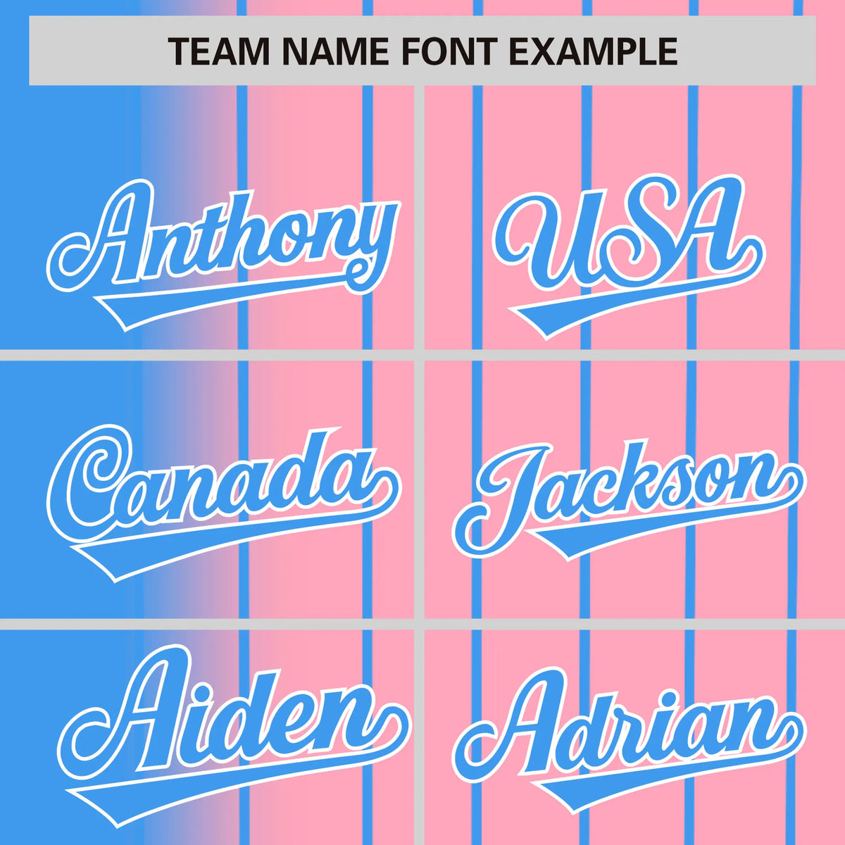 Custom Blue Pink Pinstripe Blue Authentic Baseball Jersey