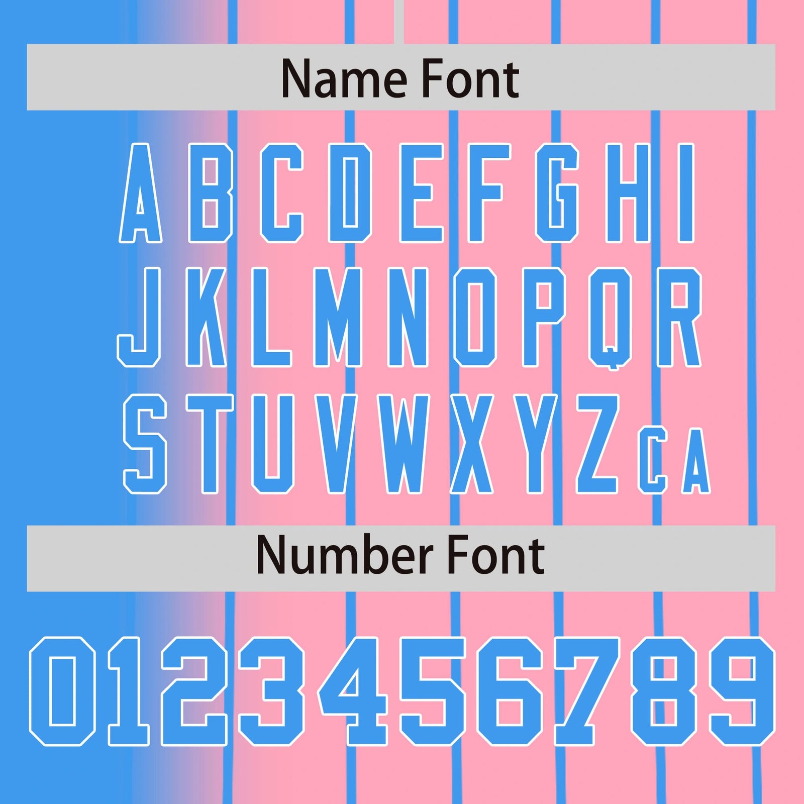 Custom Blue Pink Pinstripe Blue Authentic Baseball Jersey