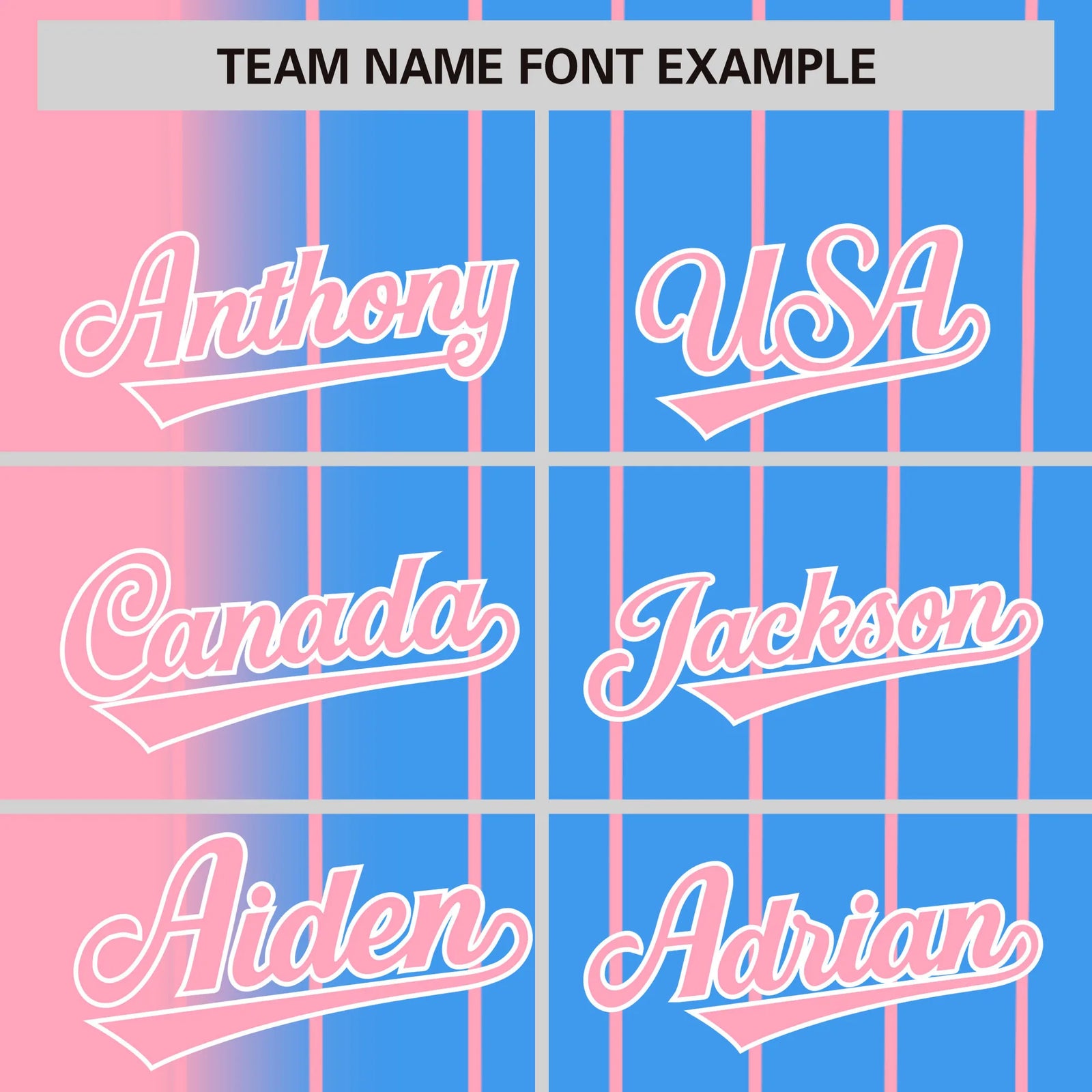 Custom Pink Blue Pinstripe Pink Authentic Baseball Jersey