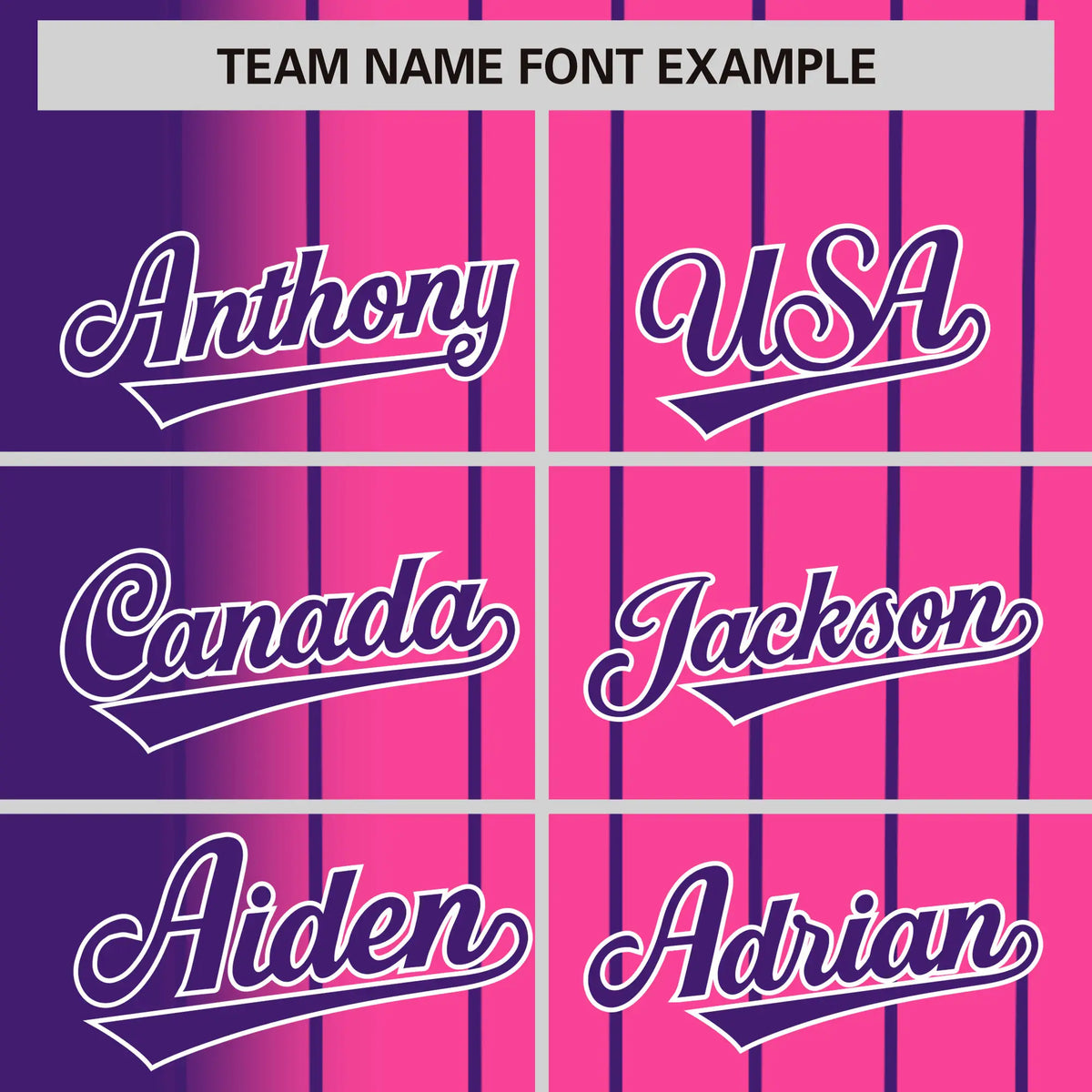 Custom Purple Pink Pinstripe Purple Authentic Baseball Jersey