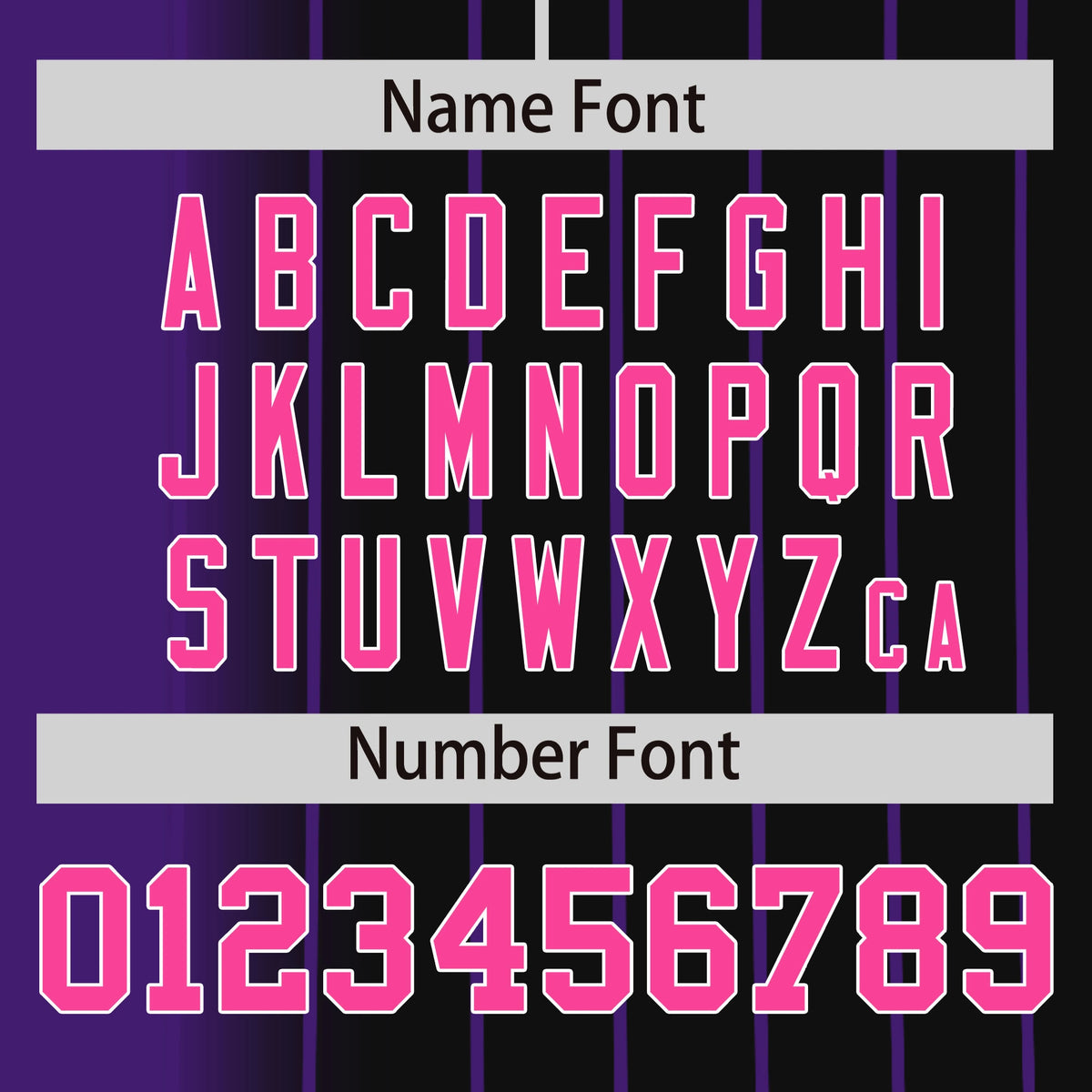 Custom Purple Black Pinstripe Pink Authentic Baseball Jersey