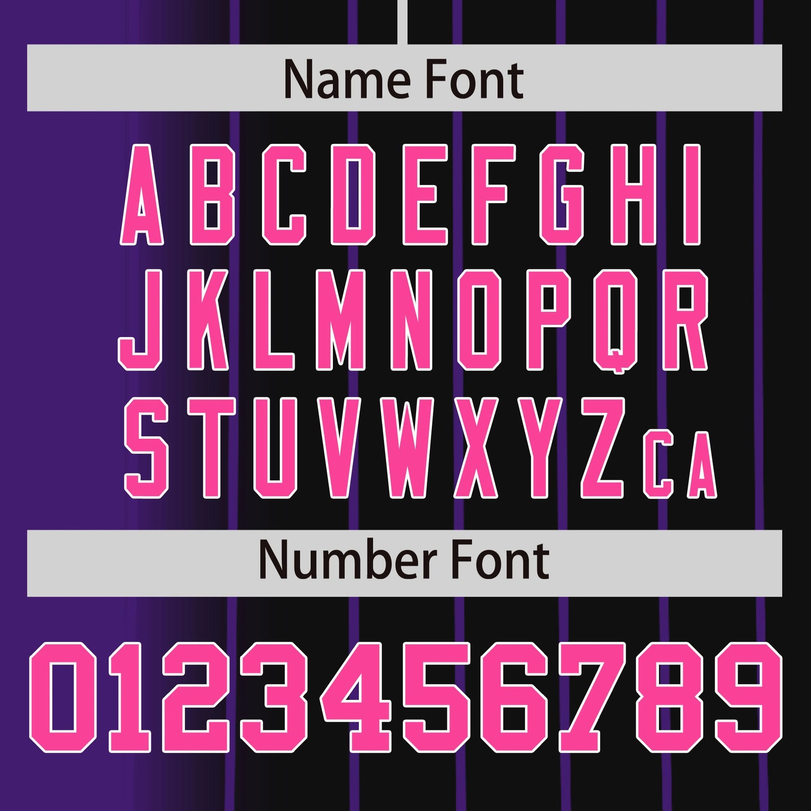 Custom Purple Black Pinstripe Pink Authentic Baseball Jersey