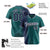 Custom Navy Midnight-Green Pinstripe Navy Authentic Baseball Jersey