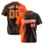 Custom Bay-Orange Black Pinstripe Bay-Orange Authentic Baseball Jersey