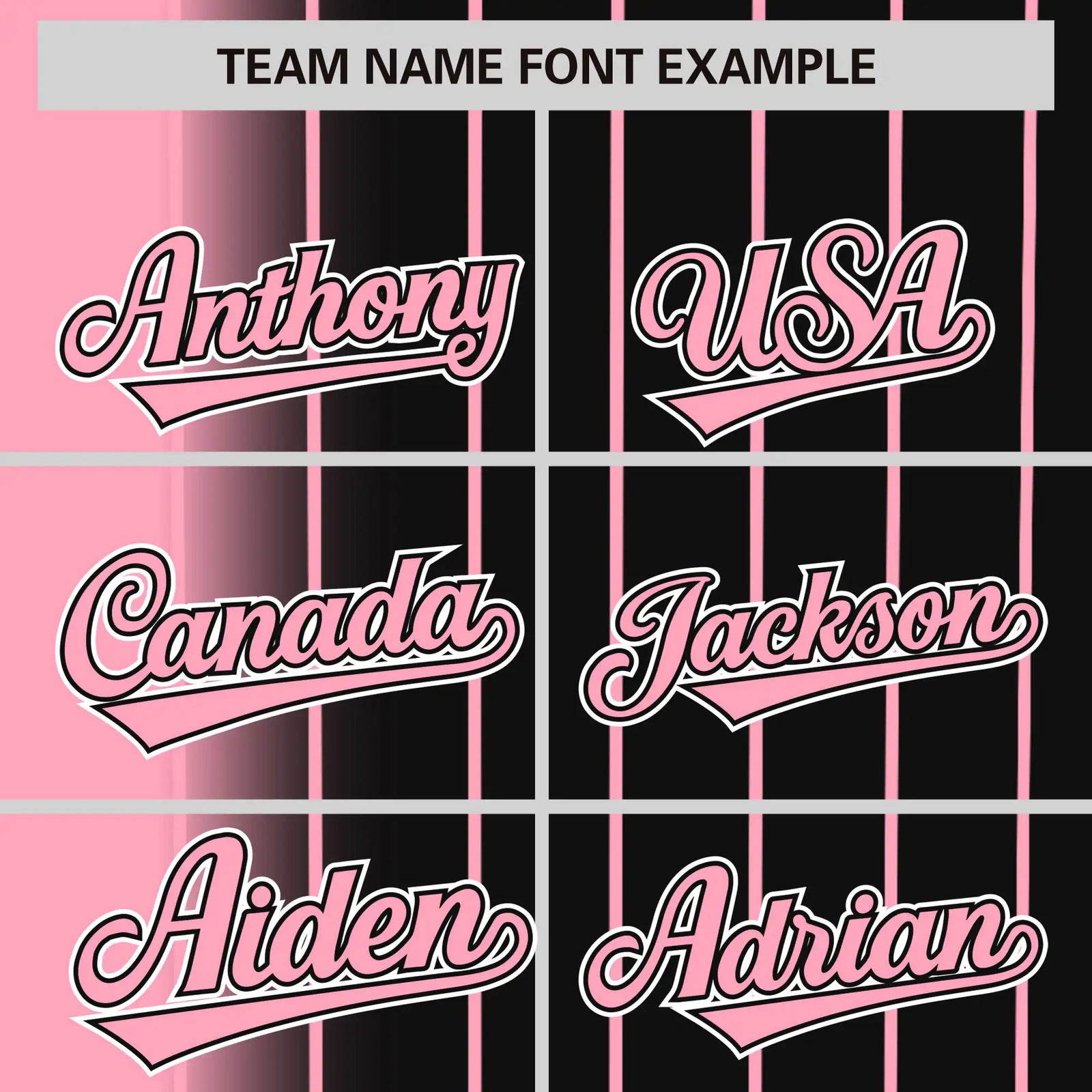 Custom Pink Black Pinstripe Pink Authentic Baseball Jersey
