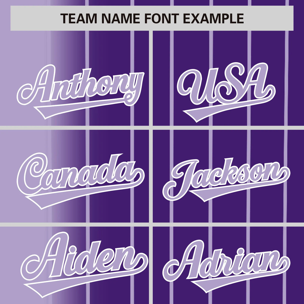 Custom Light Purple Purple Pinstripe Light Purple Authentic Baseball Jersey