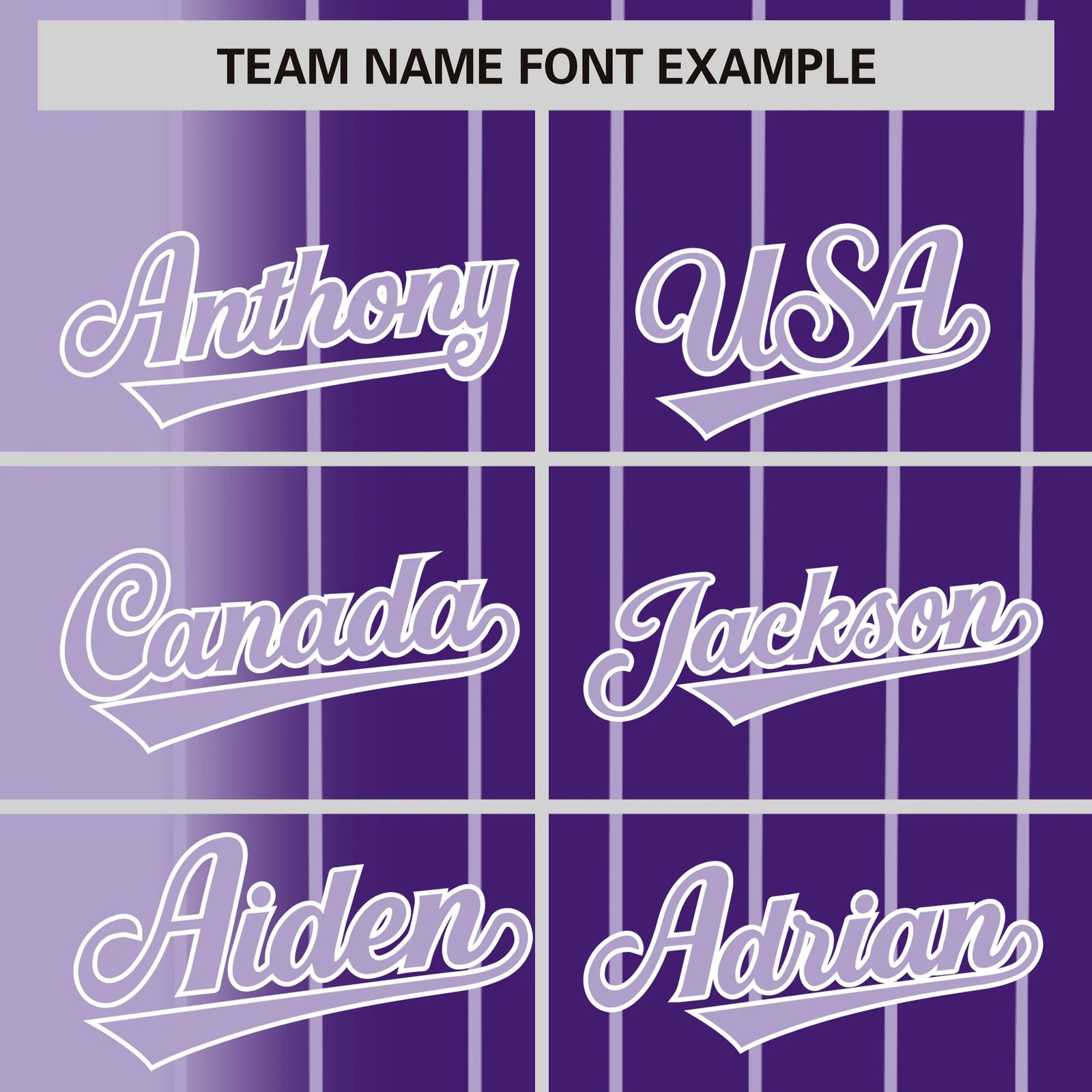 Custom Light Purple Purple Pinstripe Light Purple Authentic Baseball Jersey